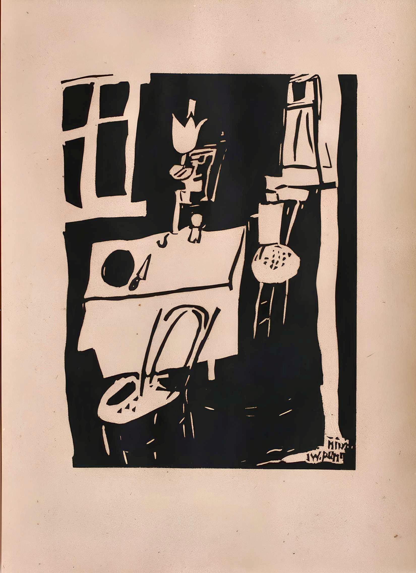 Jean Pougny, Composition, Pougny, dix linogravures originales, 1914-1920, Limited Edition Linocut