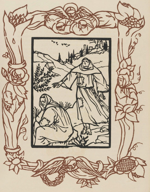 Émile Bernard, Composition (Morane, No. 100), Les Petites Fleurs de St. Françoise, Limited Edition Woodcut