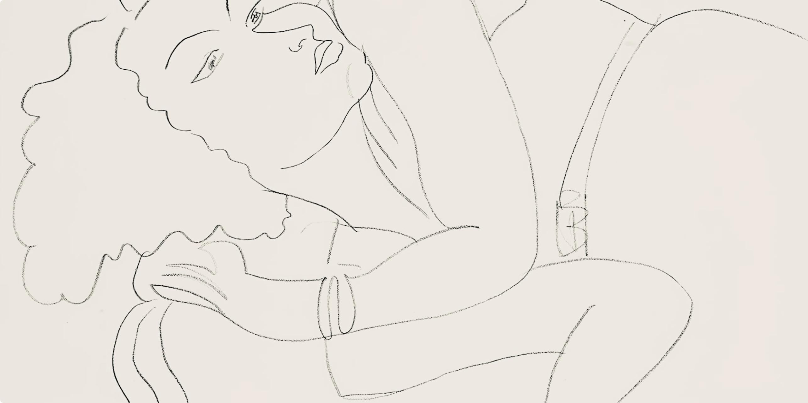 Henri Matisse, Série F, var. 7 (Duthuit 9), Henri Matisse, Dessins, Thèmes et variations, Limited Edition Lithograph