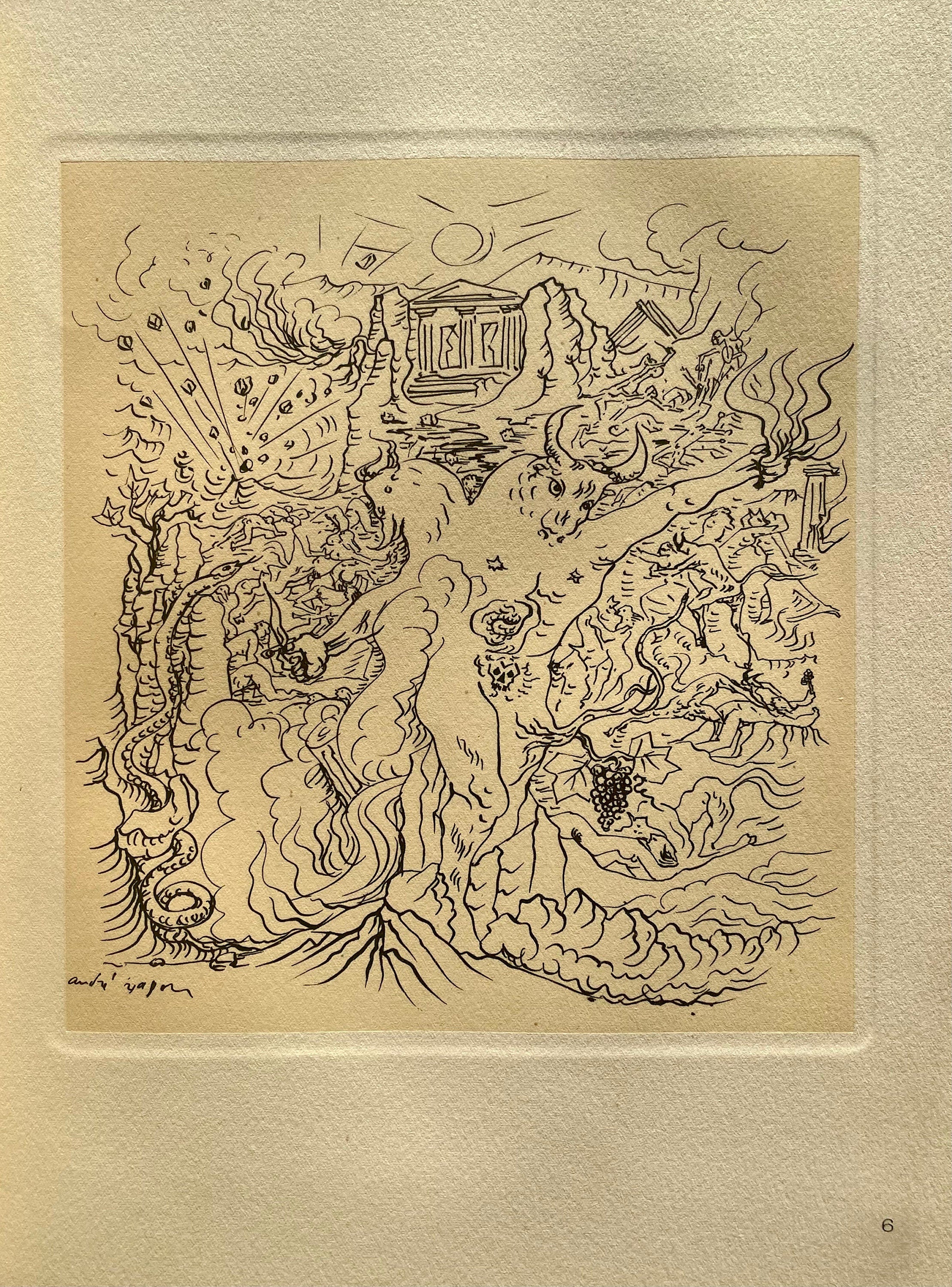 André Masson, La Grèce tragique, Masson Dessins, Limited Edition Lithograph