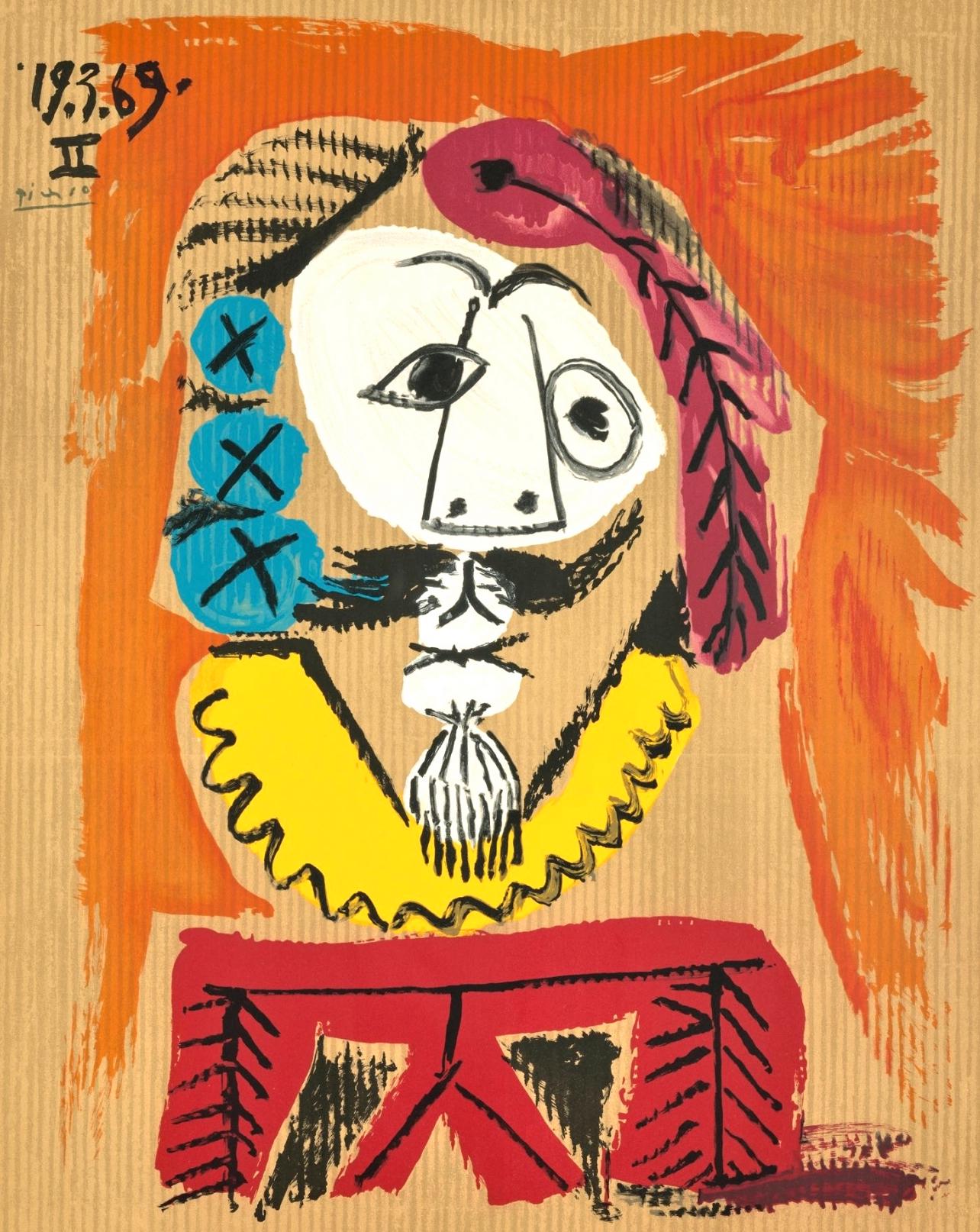 Pablo Picasso, Composition (Orozco 207-261), Vingt-Neuf Portraits Imaginaires, Limited Edition Lithograph