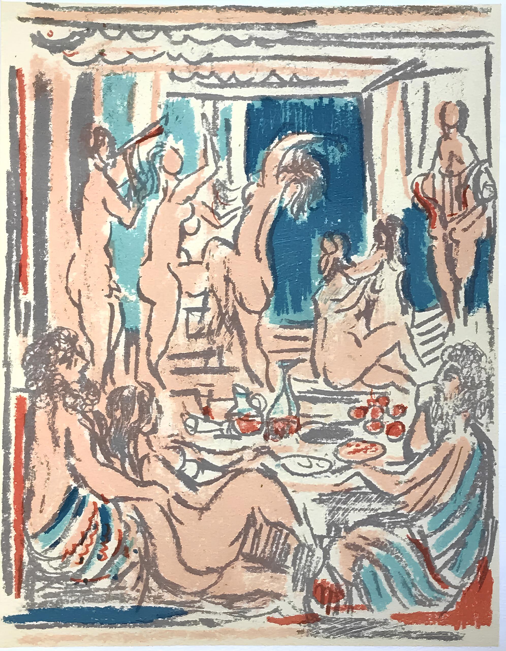 André Cottavoz, Composition, L'Odyssée, Limited Edition Lithograph