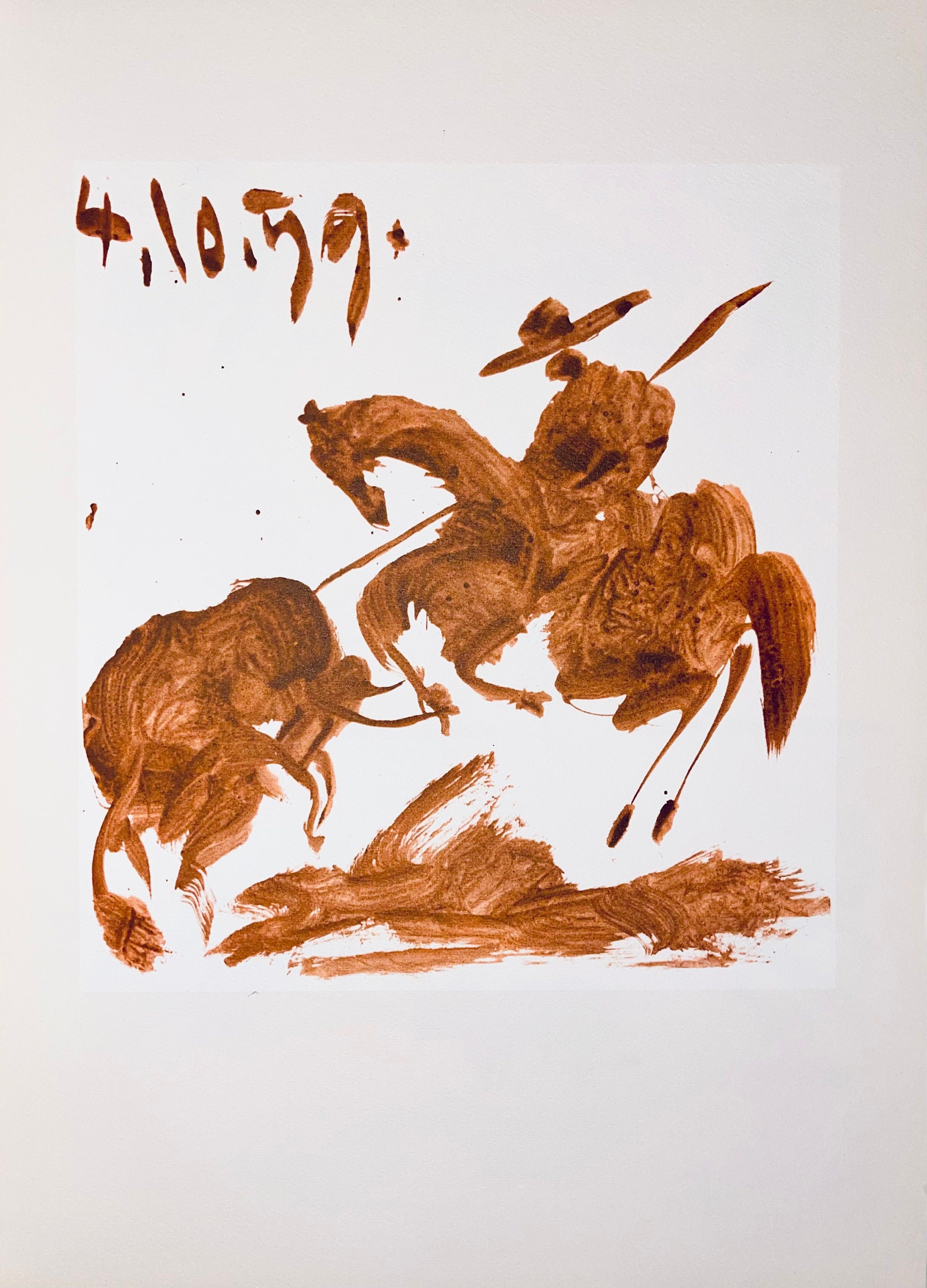 Pablo Picasso, Composition (Bloch 1276; Czwiklitzer 23), Toros y Toreros, Limited Edition Lithograph