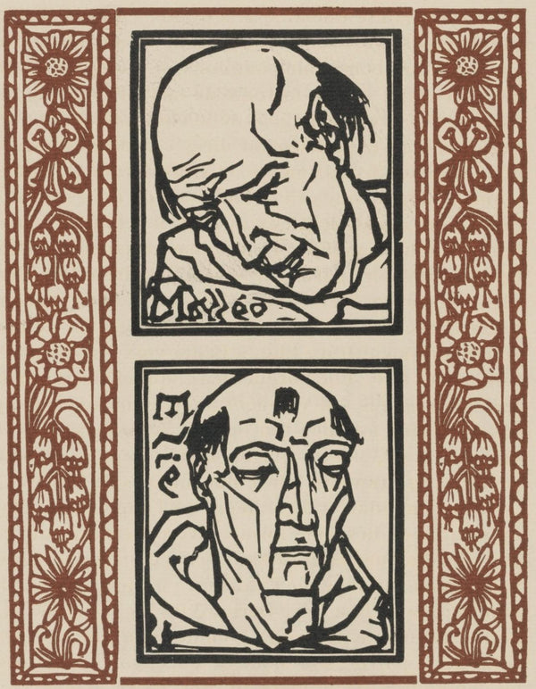 Émile Bernard, Composition (Morane, No. 100), Les Petites Fleurs de St. Françoise, Limited Edition Woodcut