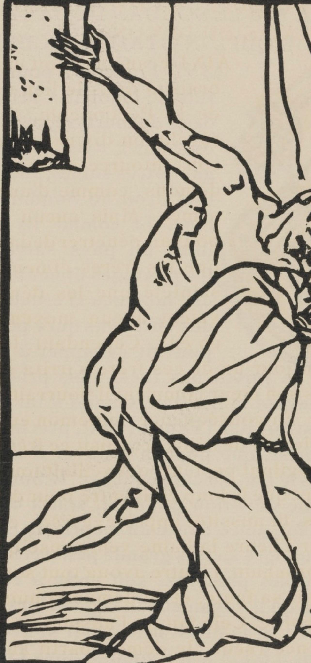 Émile Bernard, Composition (Morane, No. 100), Les Petites Fleurs de St. Françoise, Limited Edition Woodcut