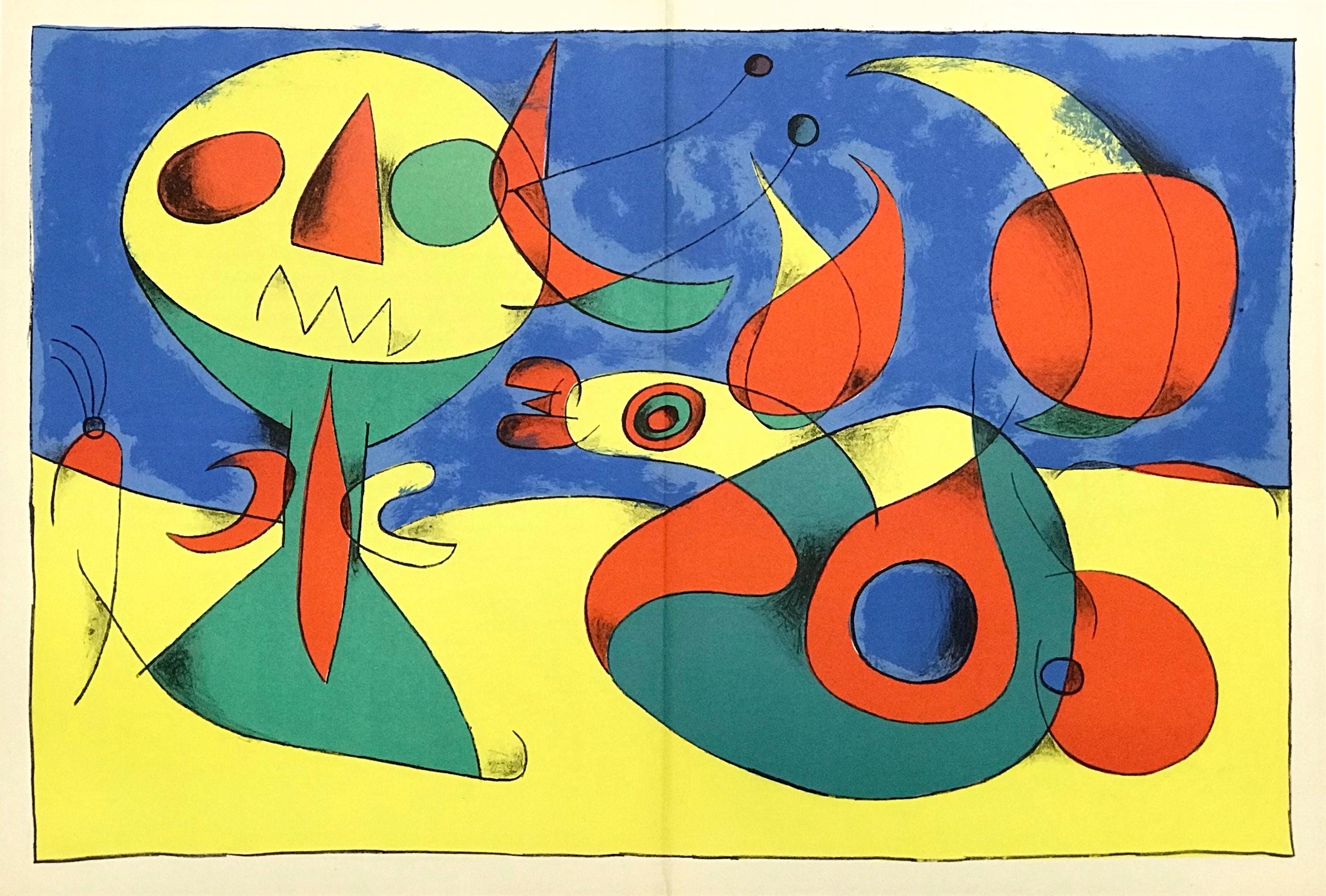 Joan Miró, Composition (Cramer 34; Mourlot 227), Derrière le miroir, Limited Edition Lithograph