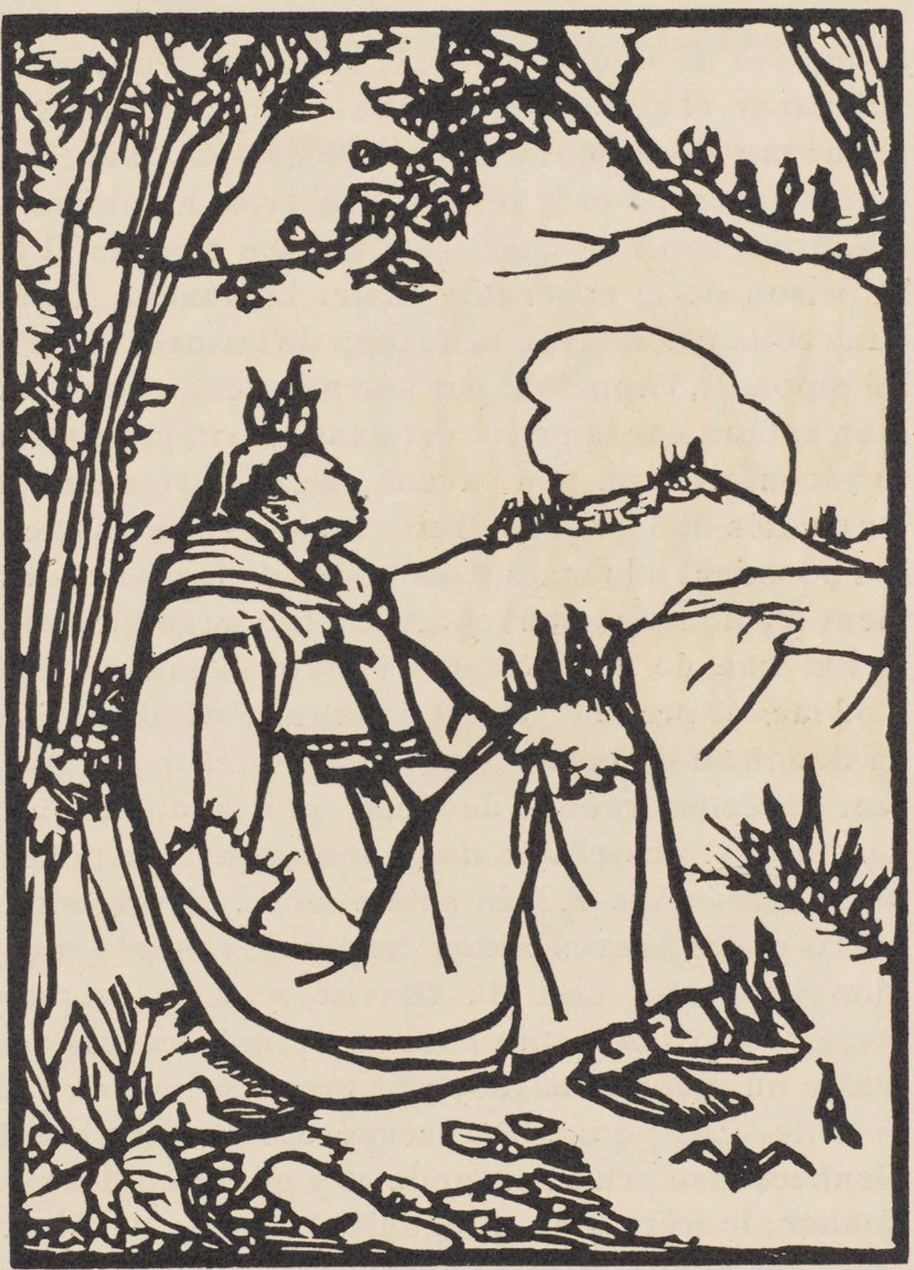Émile Bernard, Composition (Morane, No. 100), Les Petites Fleurs de St. Françoise, Limited Edition Woodcut