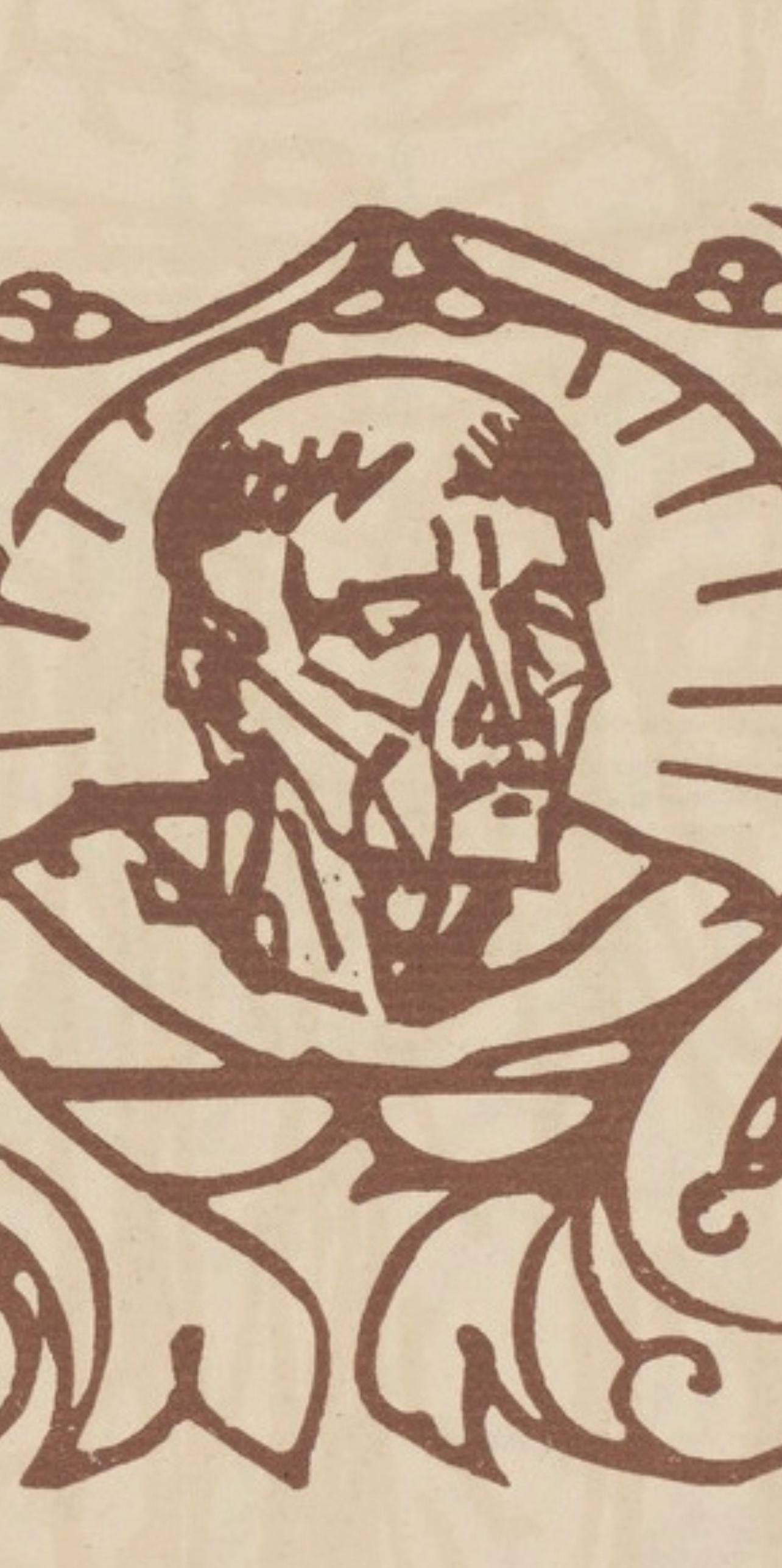 Émile Bernard, Composition (Morane, No. 100), Les Petites Fleurs de St. Françoise, Limited Edition Woodcut