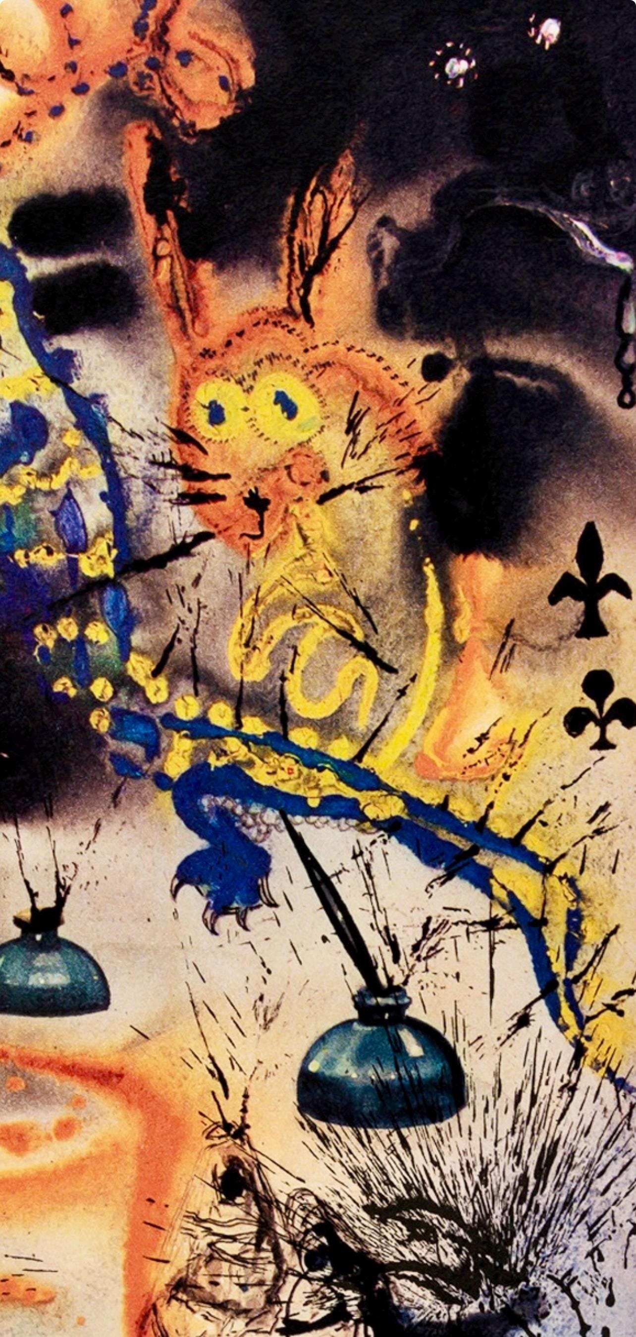 Salvador Dalí, Composition (Field 69-5, A-M), Alice's Adventures in Wonderland, Limited Edition Héliogravure