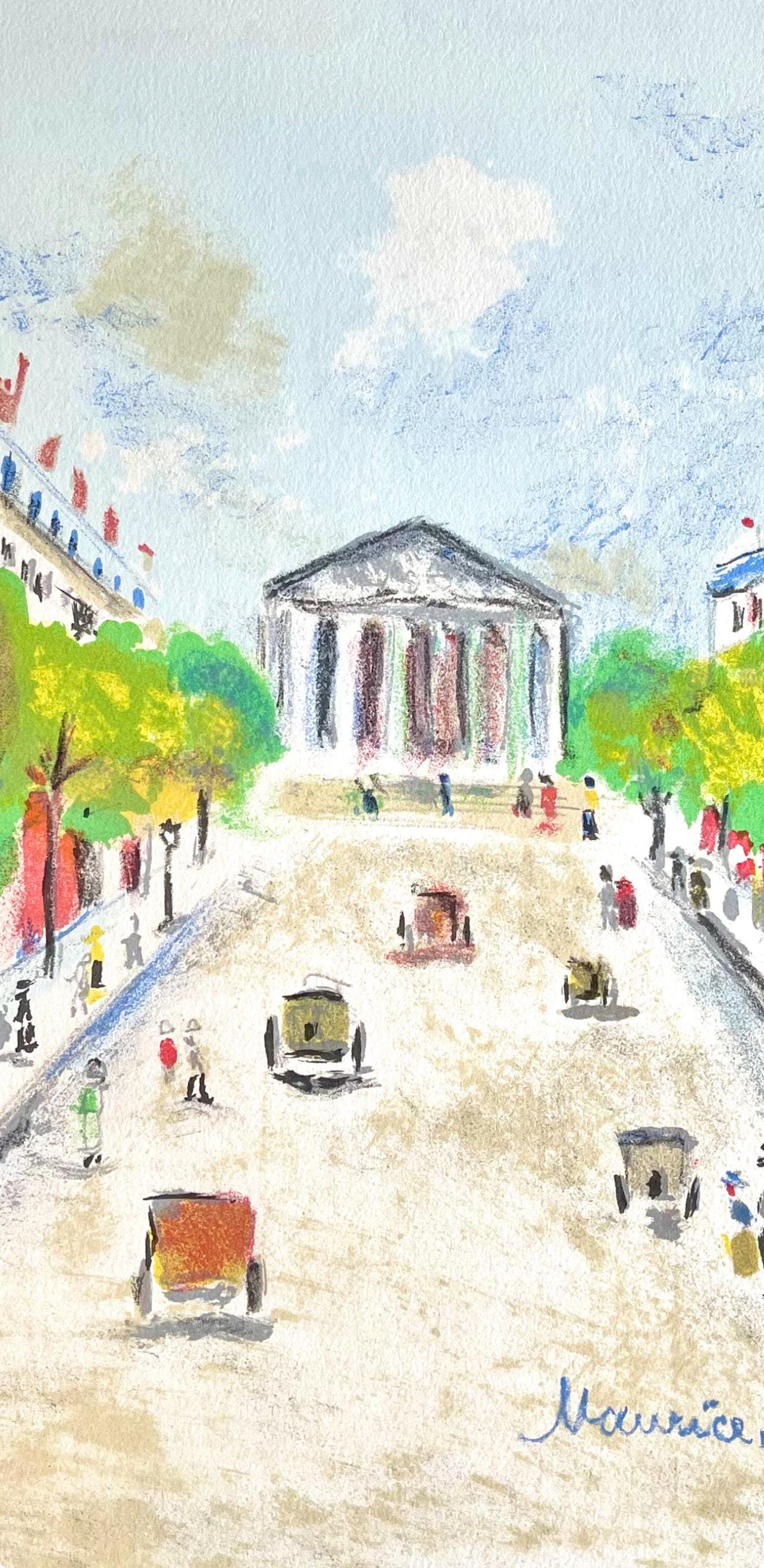 Maurice Utrillo, Rue Royale (La Madeleine), Paris Capitale, Limited Edition Lithograph