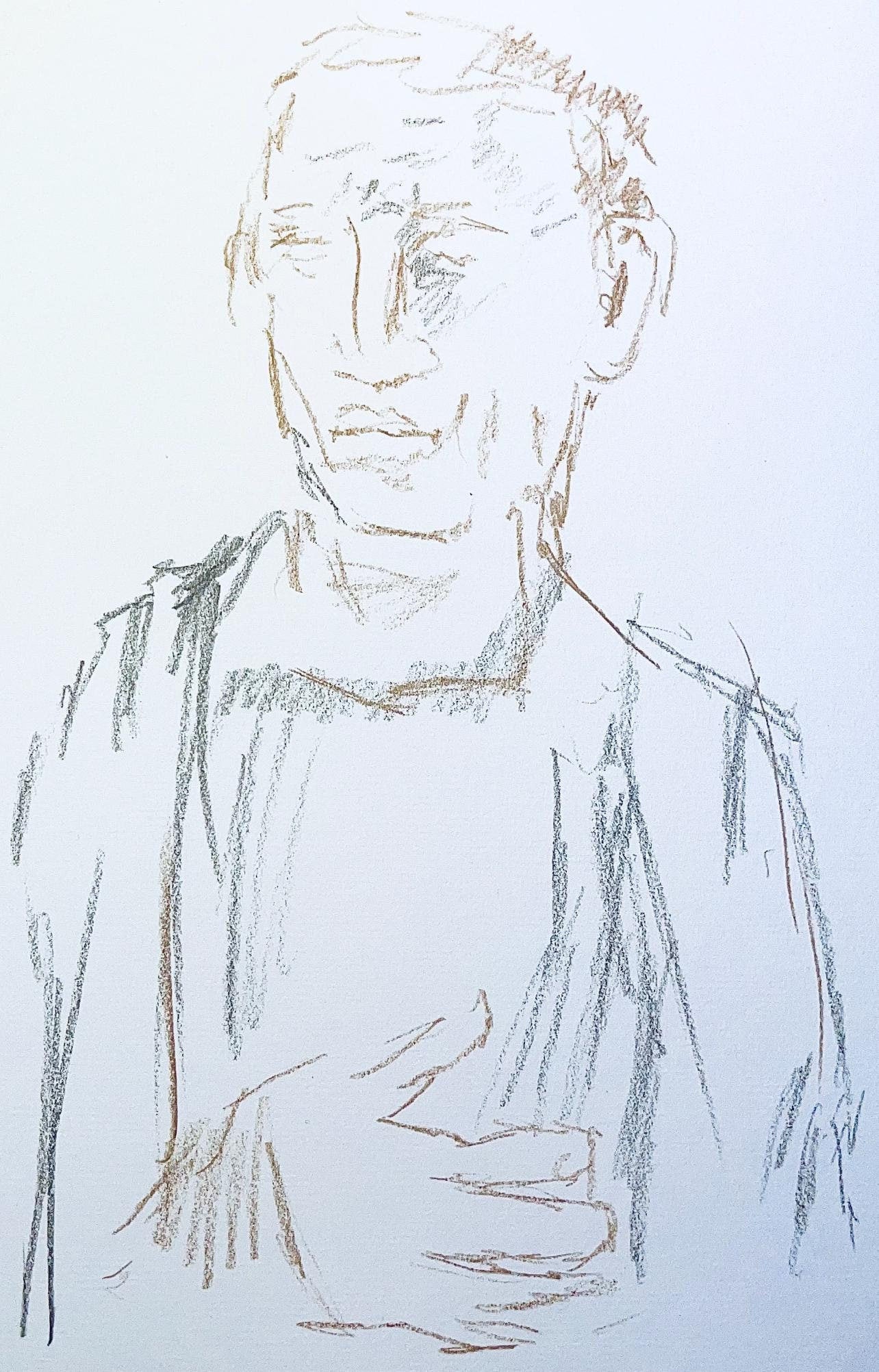 Oskar Kokoschka, Composition, Skizzenbuch der Italienischen Reise 1963, Limited Edition Lithograph