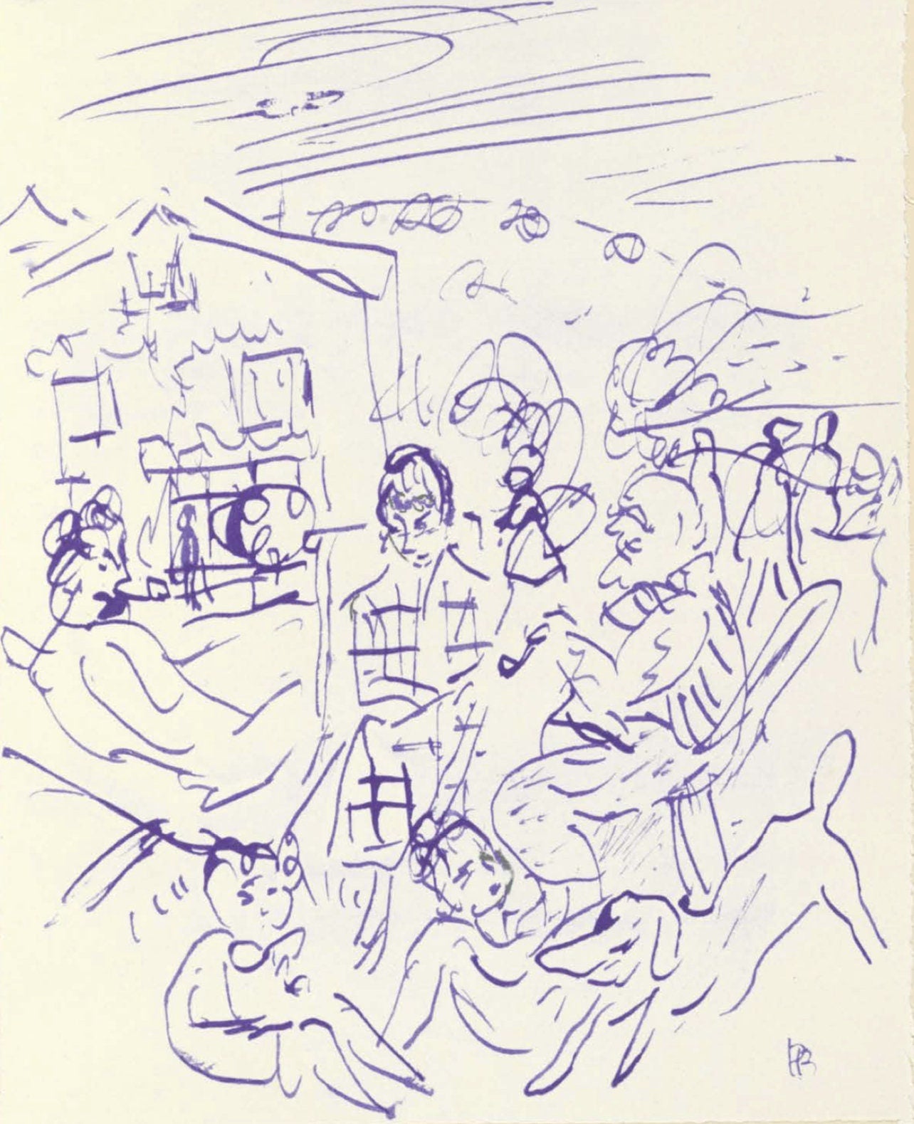Pierre Bonnard, Composition (Terrasse 54), Pierre Bonnard Correspondences, Limited Edition Lithograph