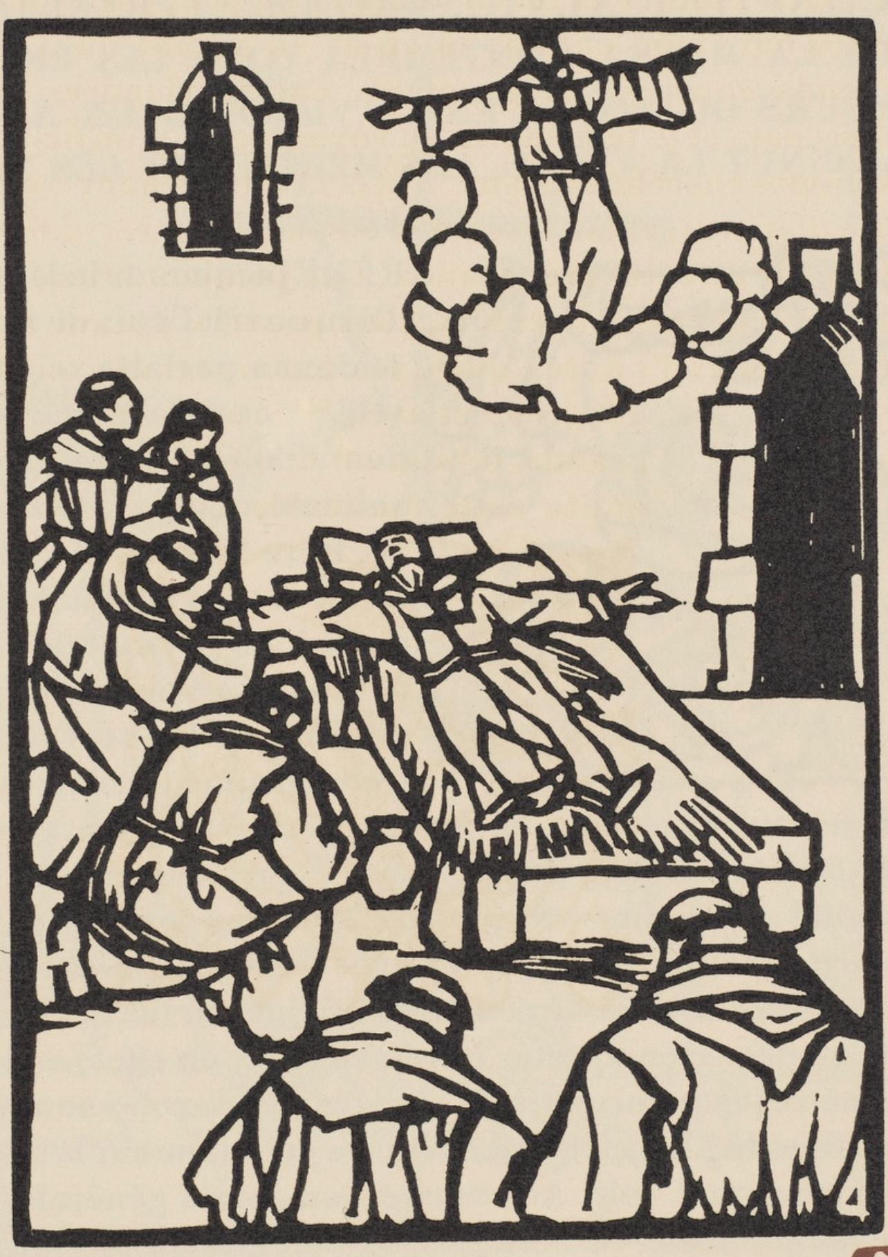 Émile Bernard, Composition (Morane, No. 100), Les Petites Fleurs de St. Françoise, Limited Edition Woodcut