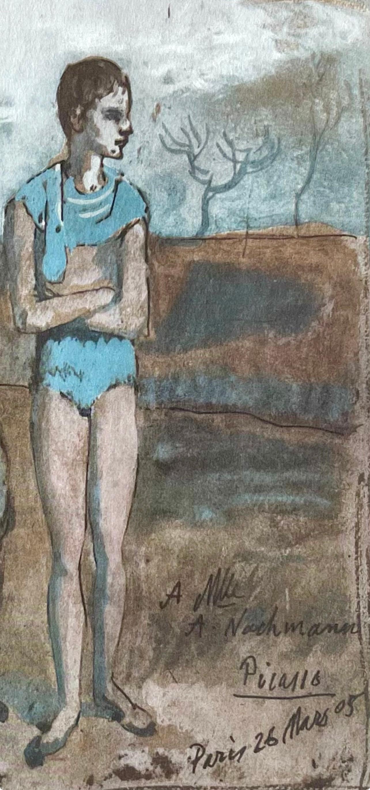 Pablo Picasso, Harlequin and Boy (Orozco 95), Picasso: Fifteen Drawings, Limited Edition Lithograph
