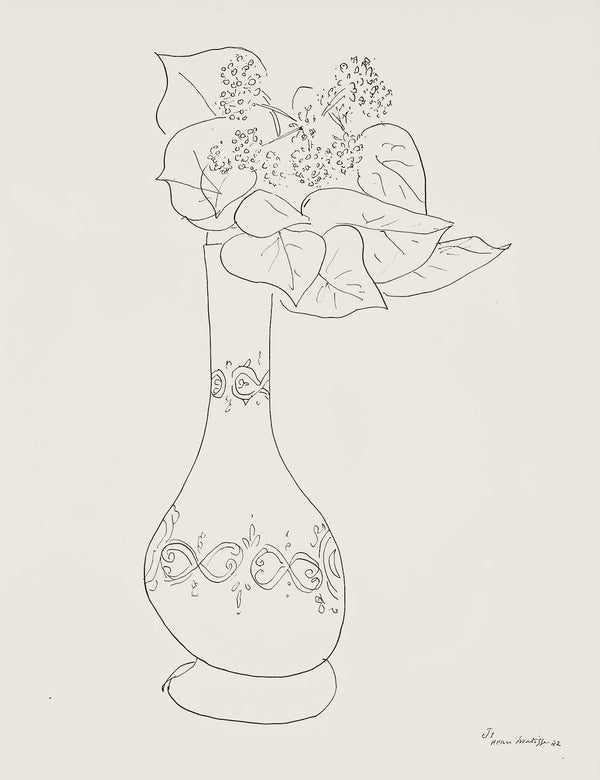 Henri Matisse, Série J, var. 1 (Duthuit 9), Henri Matisse, Dessins, Thèmes et variations, Limited Edition Lithograph