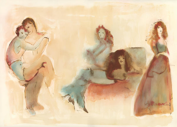 Léonor Fini, Composition, Parallèlement, Limited Edition Lithograph