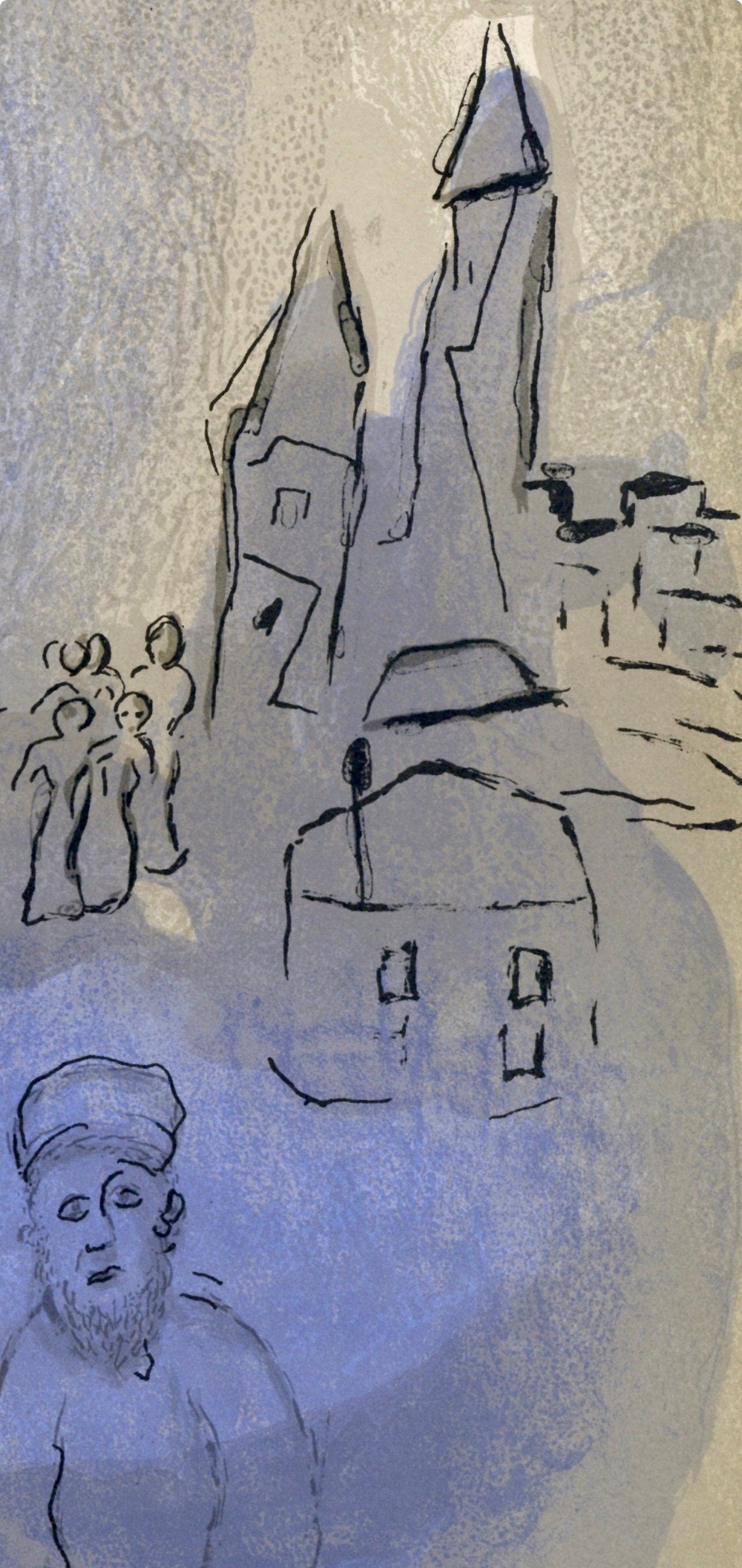 Marc Chagall, Esther (Mourlot 117-46; Cramer 25), Drawings from the Bible by Marc Chagall, Verve: Revue, Limited Edition Lithograph