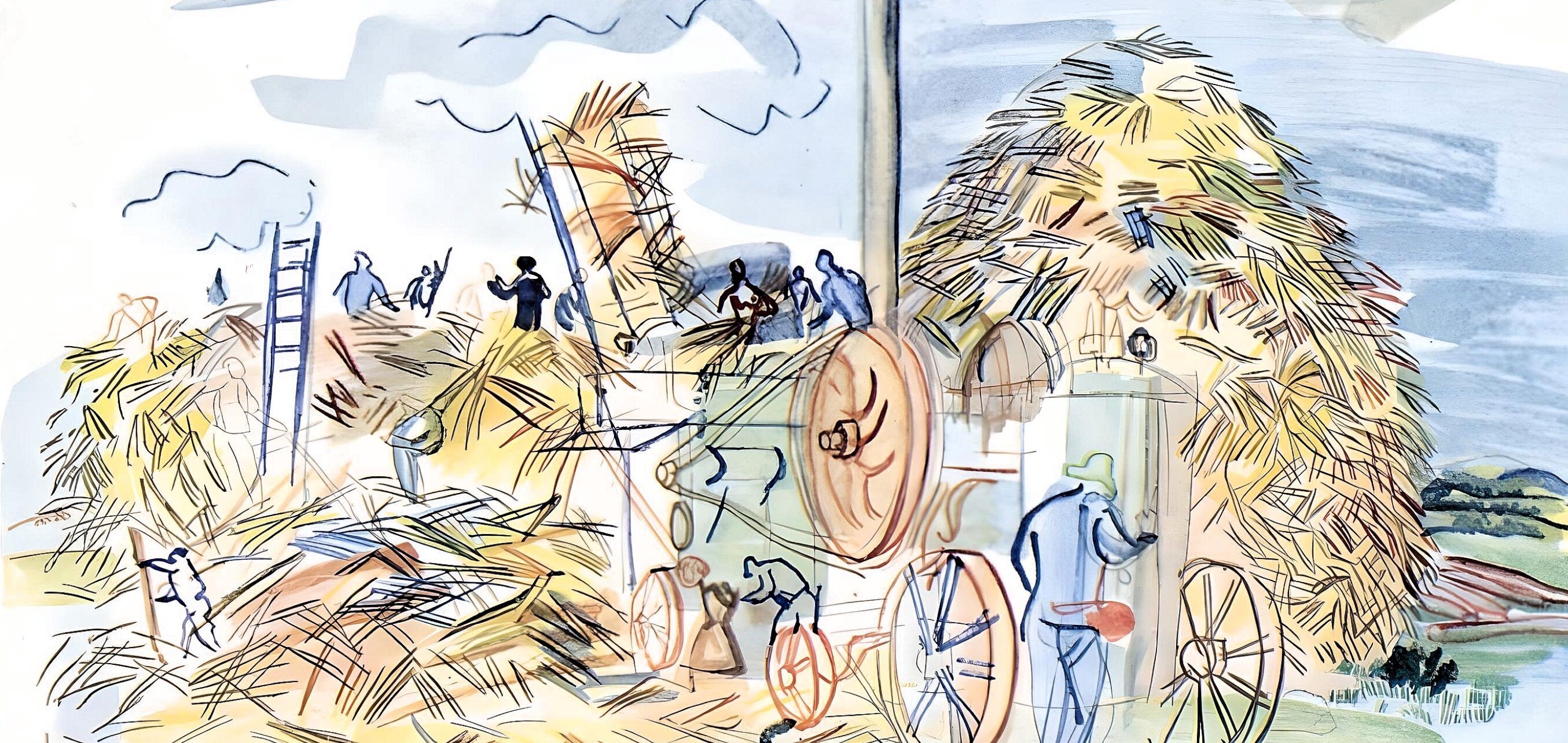 Raoul Dufy, Le dépiquage à Montsaunès, Vacances forcées