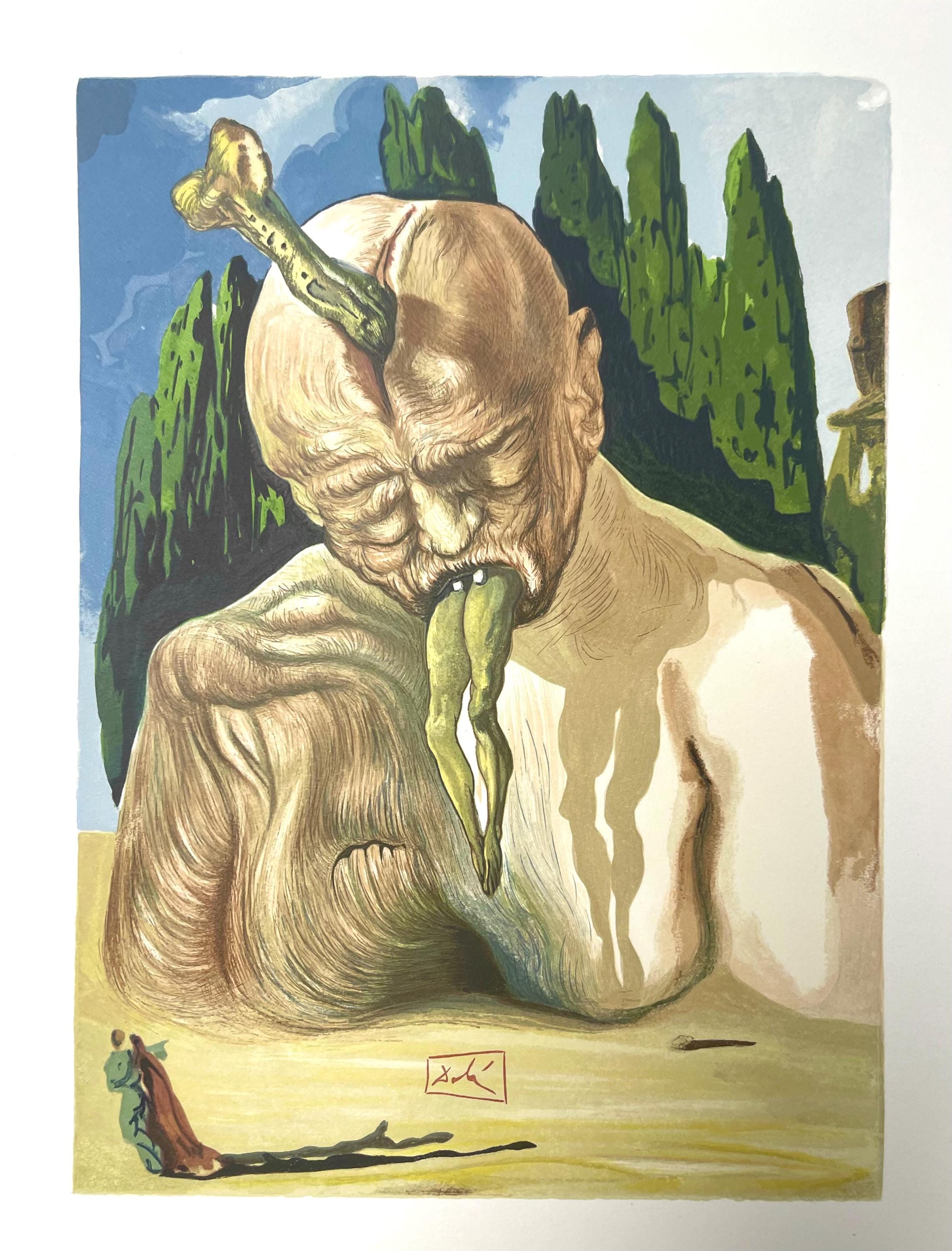 Salvador Dali, Hölle XXVII (Field 189-200; Michler/Löpsinger 1039-1138), Die Göttliche Komödie, Signed, Limited Edition Woodcut