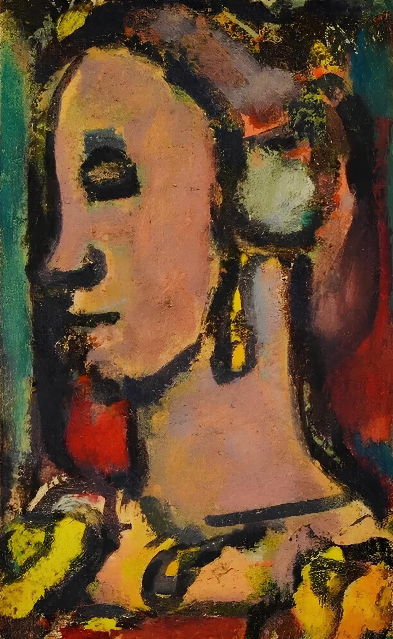 Georges Rouault, Composition, Visages, dix études de l'Atelier reproduites en fac-similés, Limited Edition Lithograph
