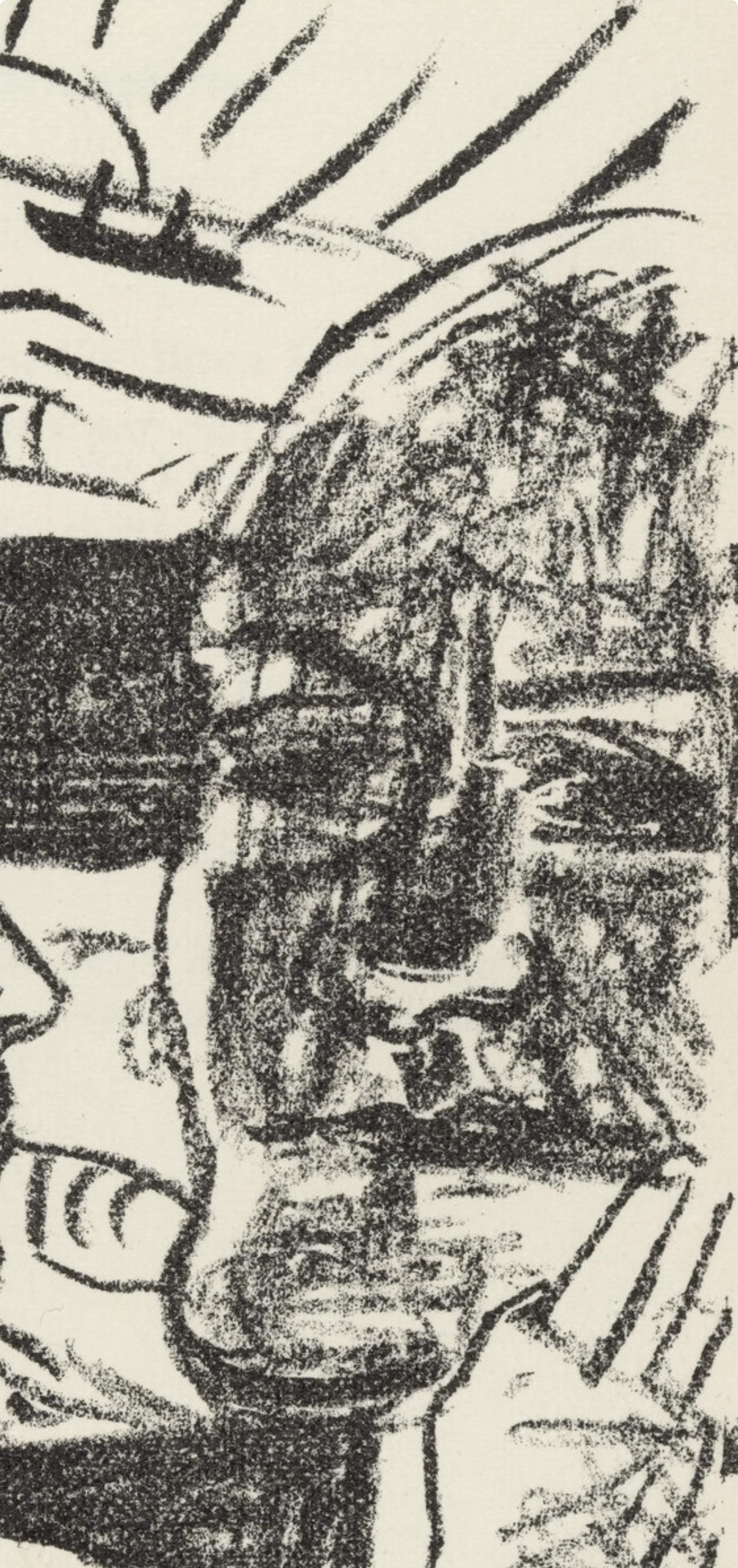 Max Beckmann, Composition (Gallwitz 286; Hofmaier 323-329; Rifkind 150 1-7), Der Mensch ist kein Haustier, Limited Edition Lithograph