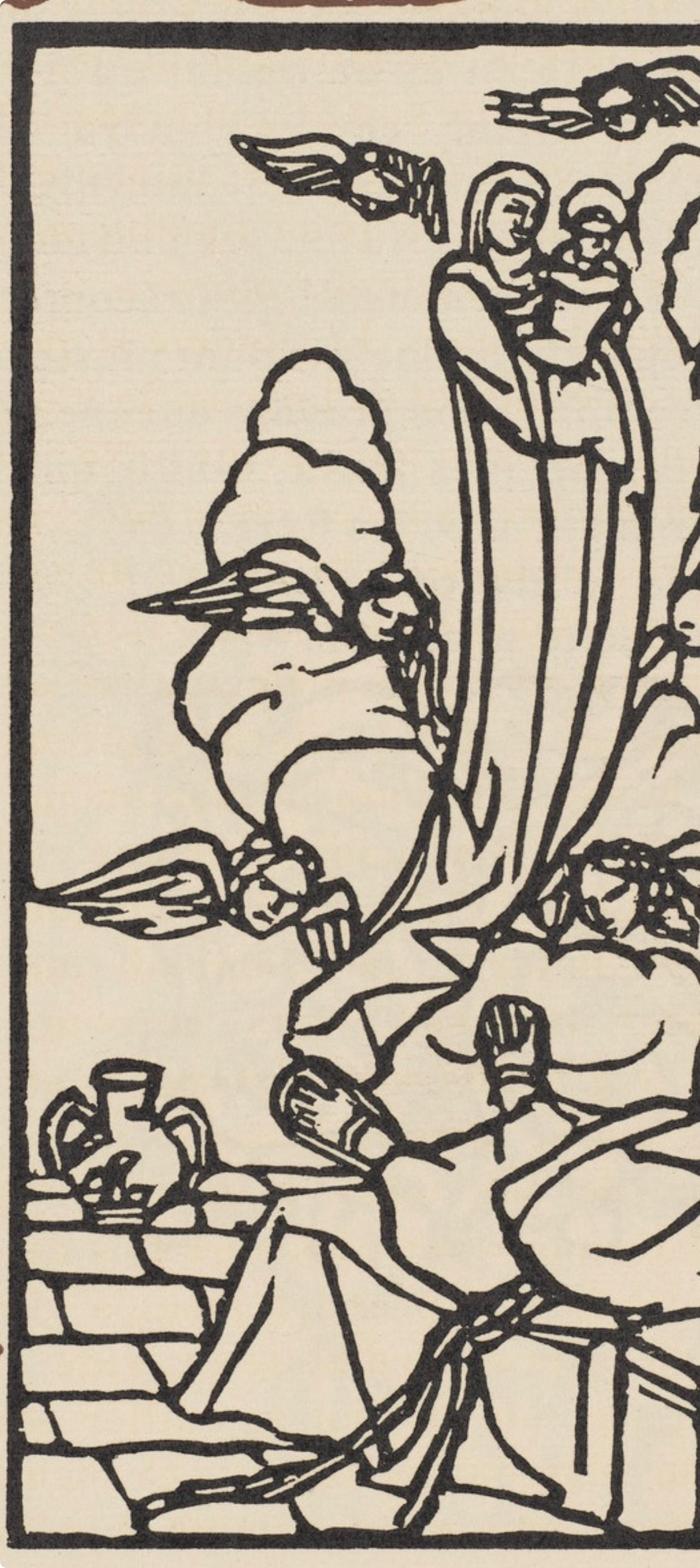 Émile Bernard, Composition (Morane, No. 100), Les Petites Fleurs de St. Françoise, Limited Edition Woodcut