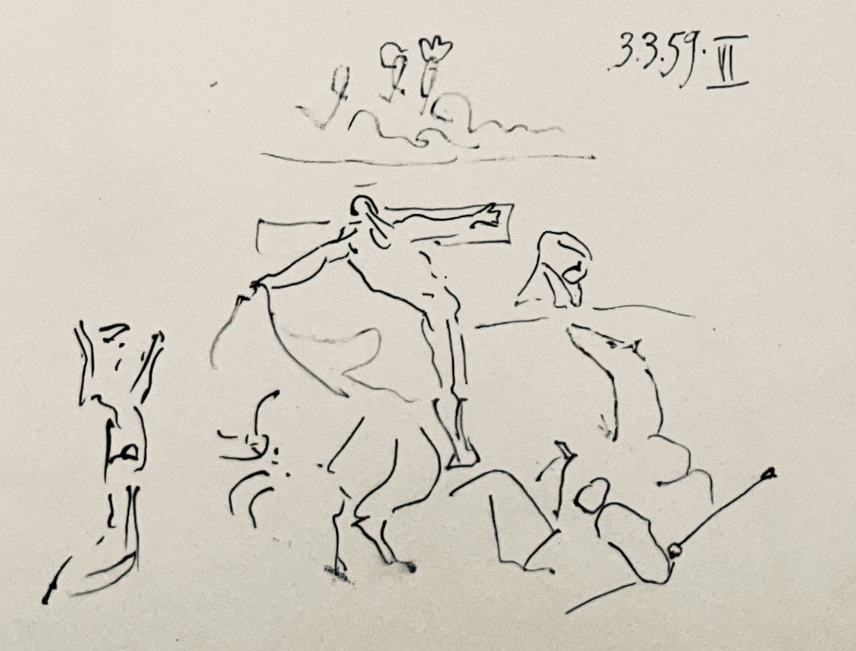 Pablo Picasso, Composition (Bloch 1276; Czwiklitzer 23), Toros y Toreros, Limited Edition Lithograph