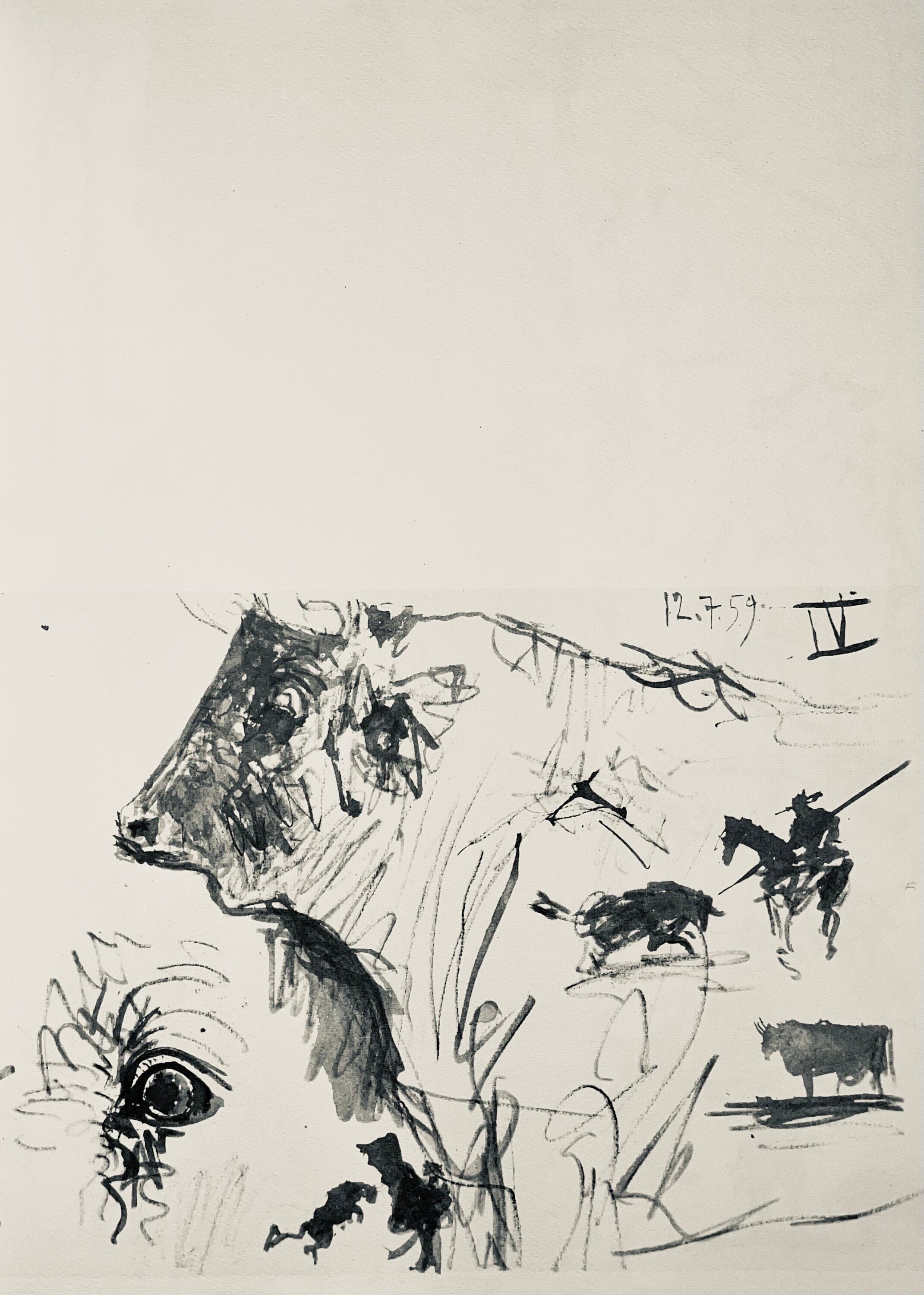 Pablo Picasso, Composition (Bloch 1276; Czwiklitzer 23), Toros y Toreros, Limited Edition Lithograph