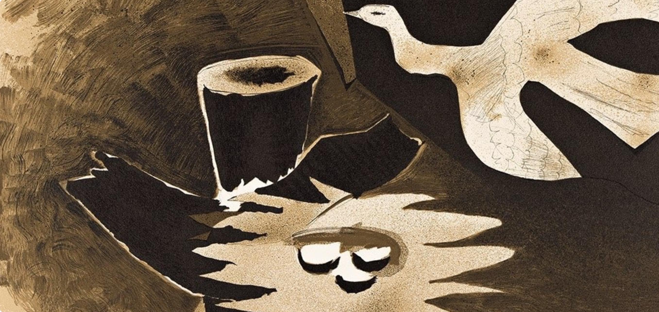 Georges Braque, L'oiseau et son nid, Derrière le miroir, Limited Edition Lithograph