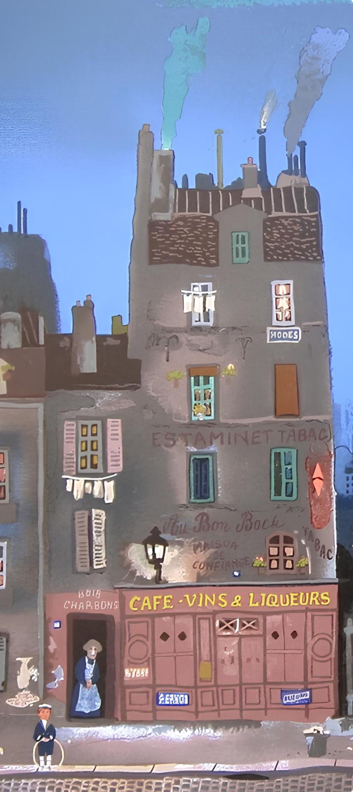 Michel Delacroix, Tour Eiffel le Soir, Limited Edition Lithograph