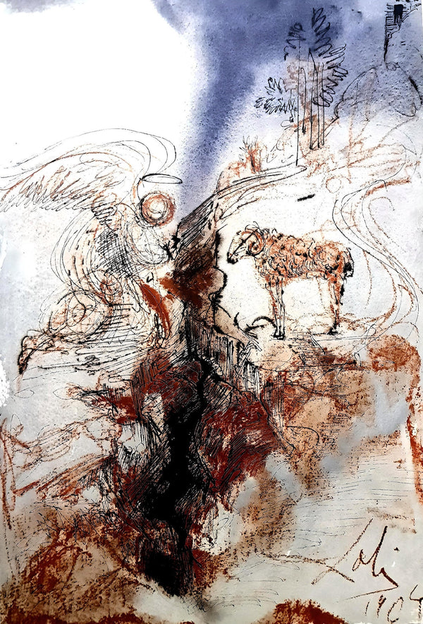 Salvador Dali, Composition (Michler/Löpsinger 1600; Field 69-3), Biblia Sacra, Limited Edition Lithograph