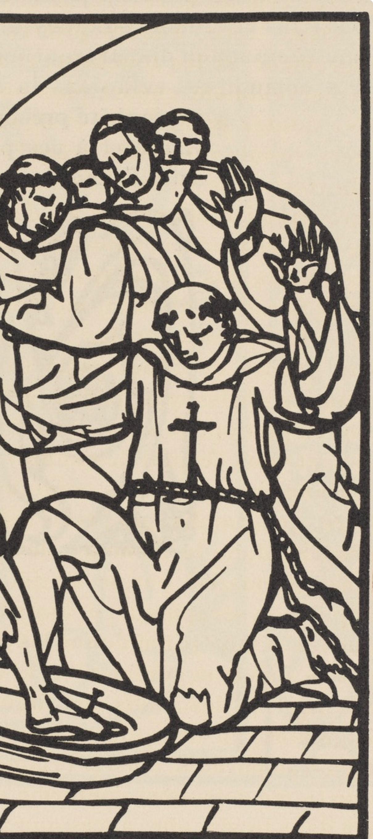 Émile Bernard, Composition (Morane, No. 100), Les Petites Fleurs de St. Françoise, Limited Edition Woodcut