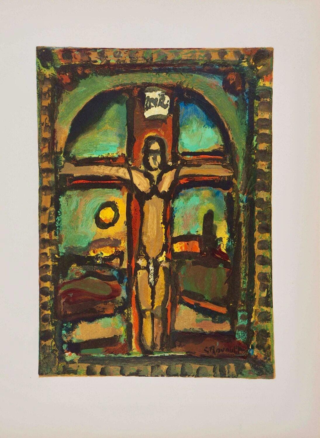 Georges Rouault, Composition, Les Peintres mes amis, Limited Edition Woodcut