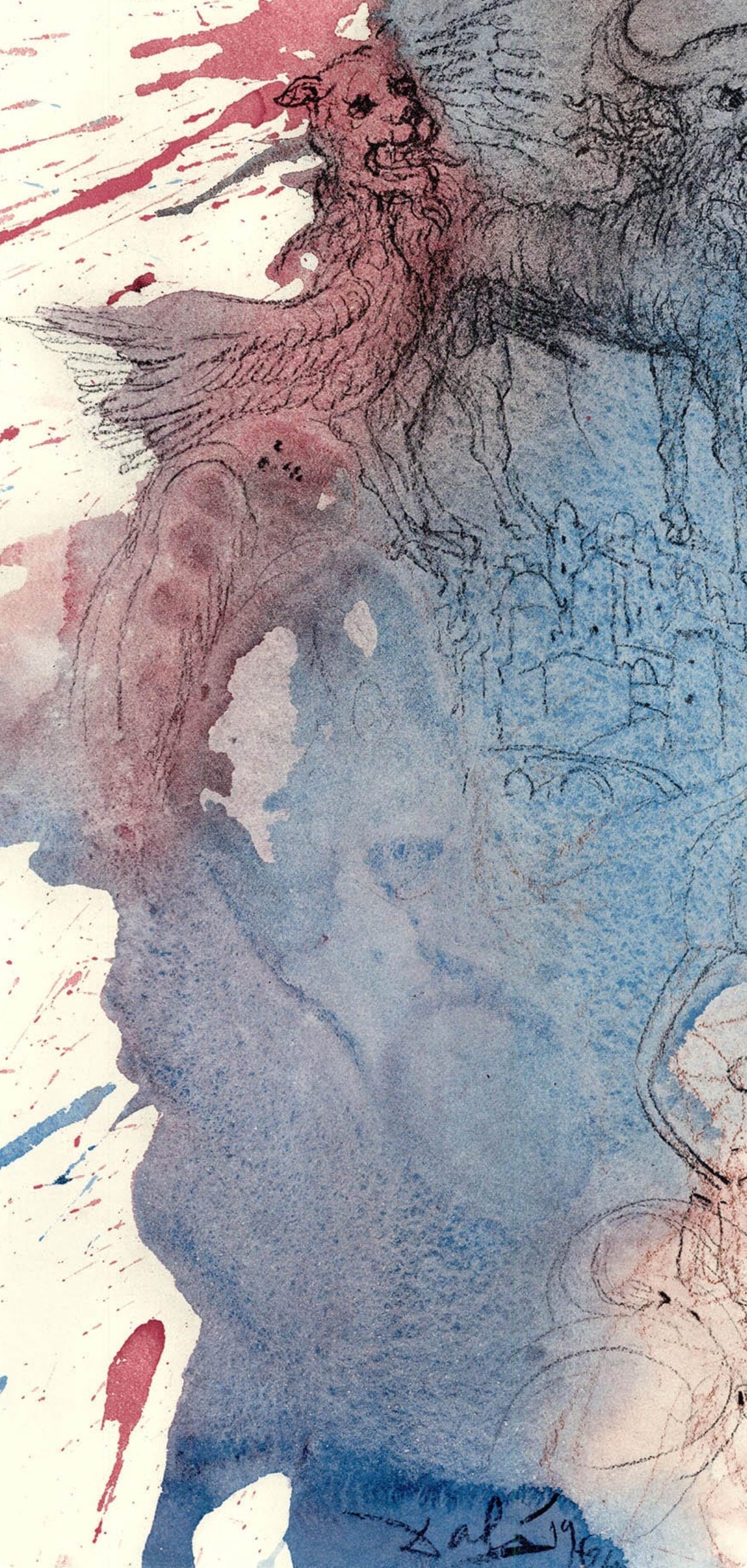 Salvador Dali, Composition (Michler/Löpsinger 1600; Field 69-3), Biblia Sacra, Limited Edition Lithograph