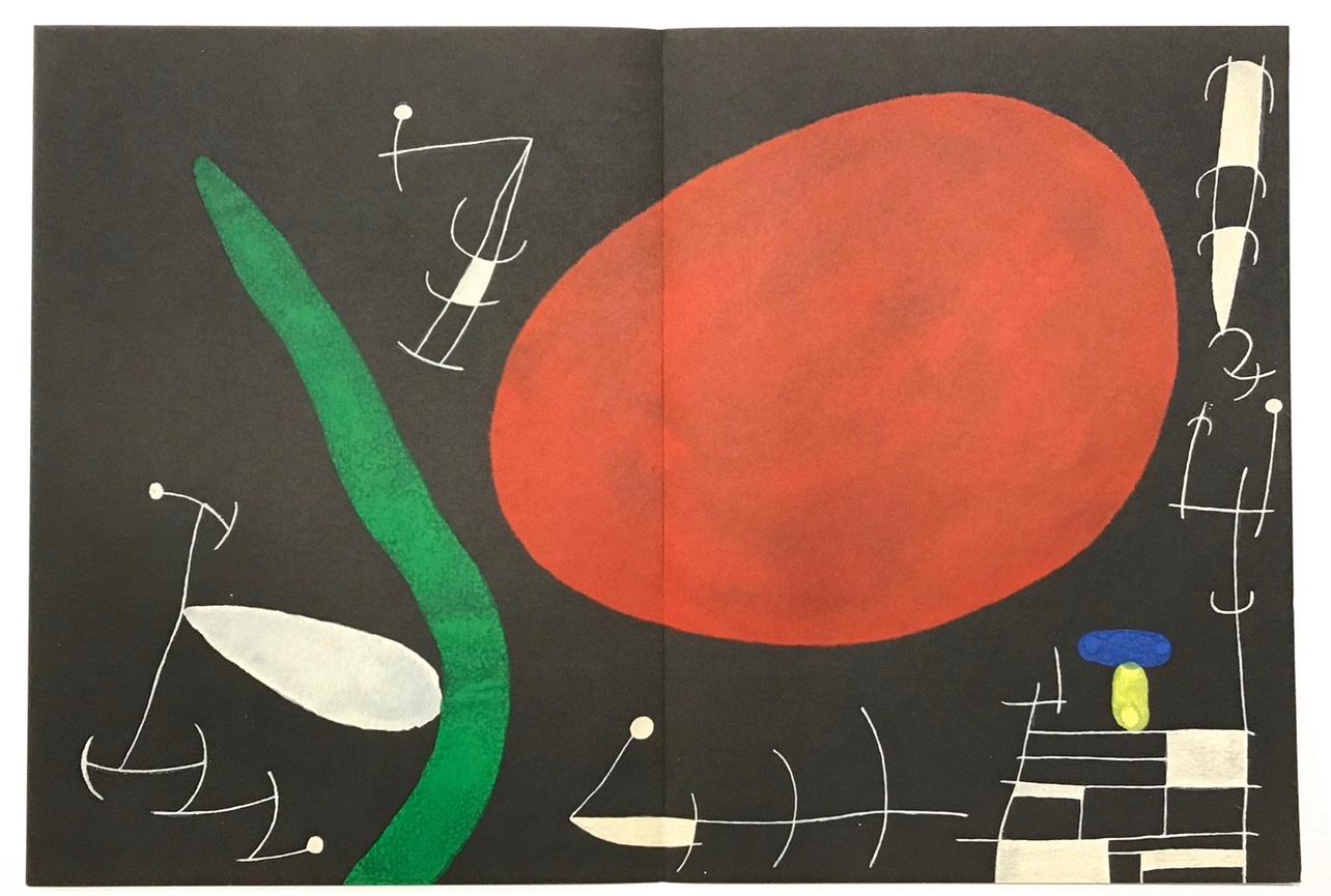 Joan Miró, Composition (Cramer 112; Mourlot 439-442), Derrière le miroir, Limited Edition Lithograph
