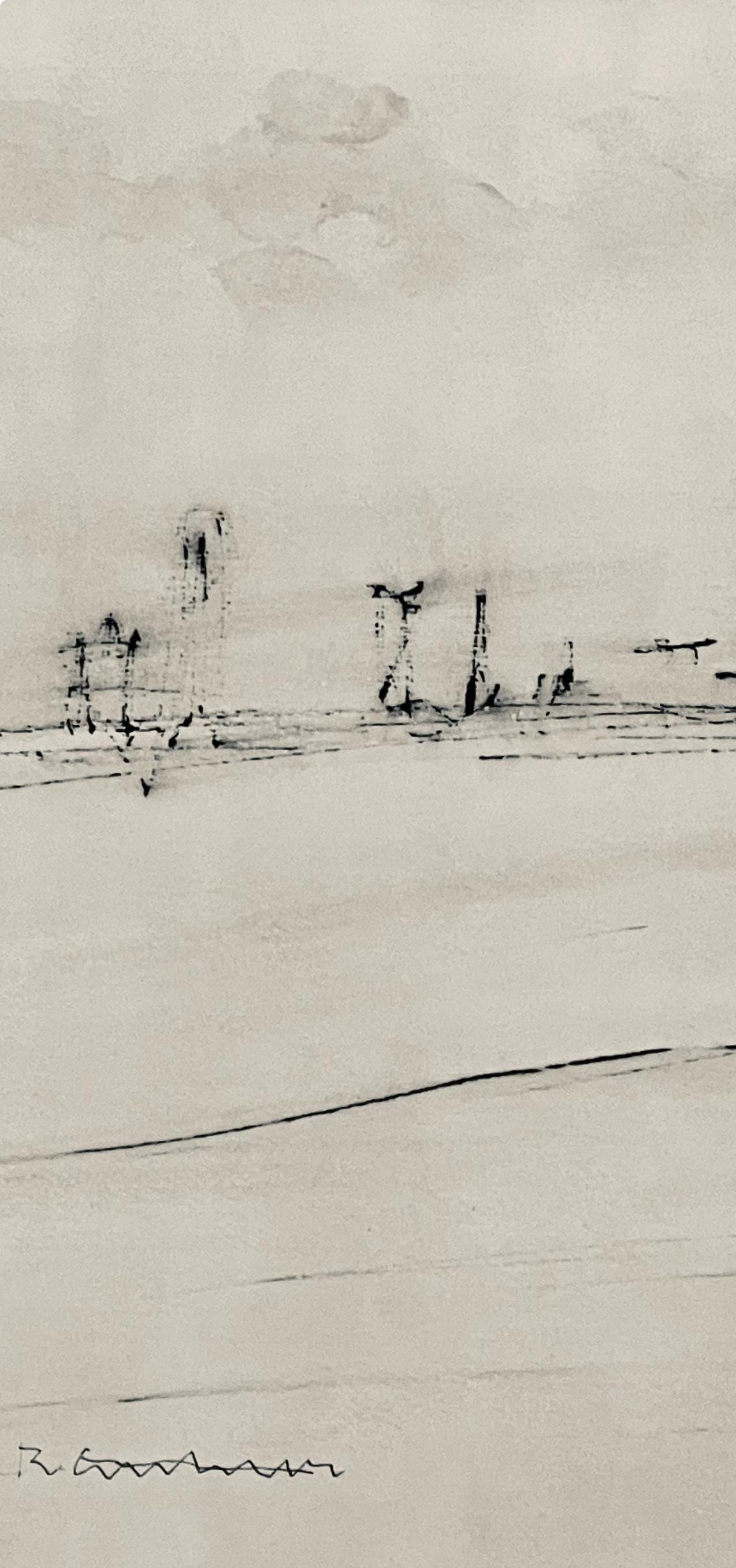 Abraham Rattner, Approaching New York, Limited Edition Lithograph