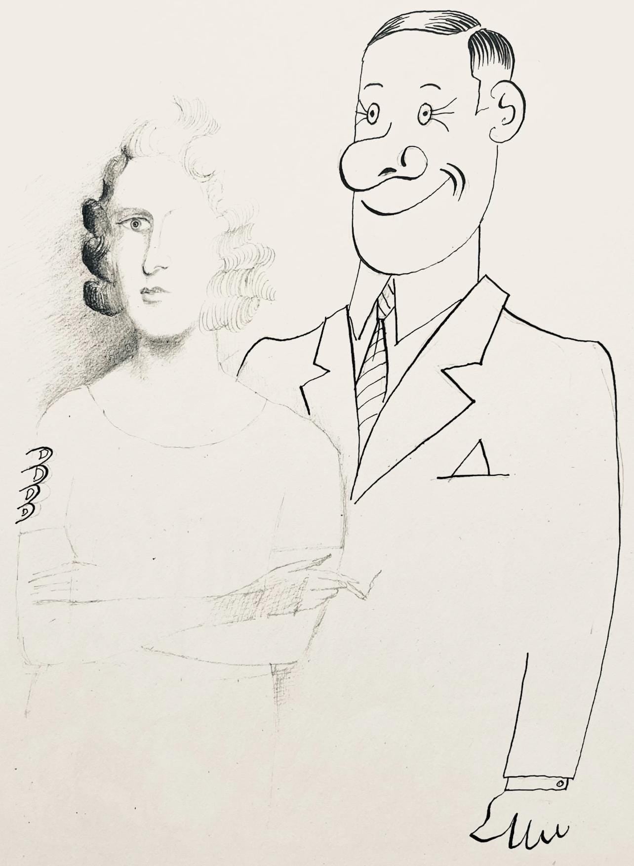 Saul Steinberg, Composition, Derrière le miroir, Limited Edition Lithograph