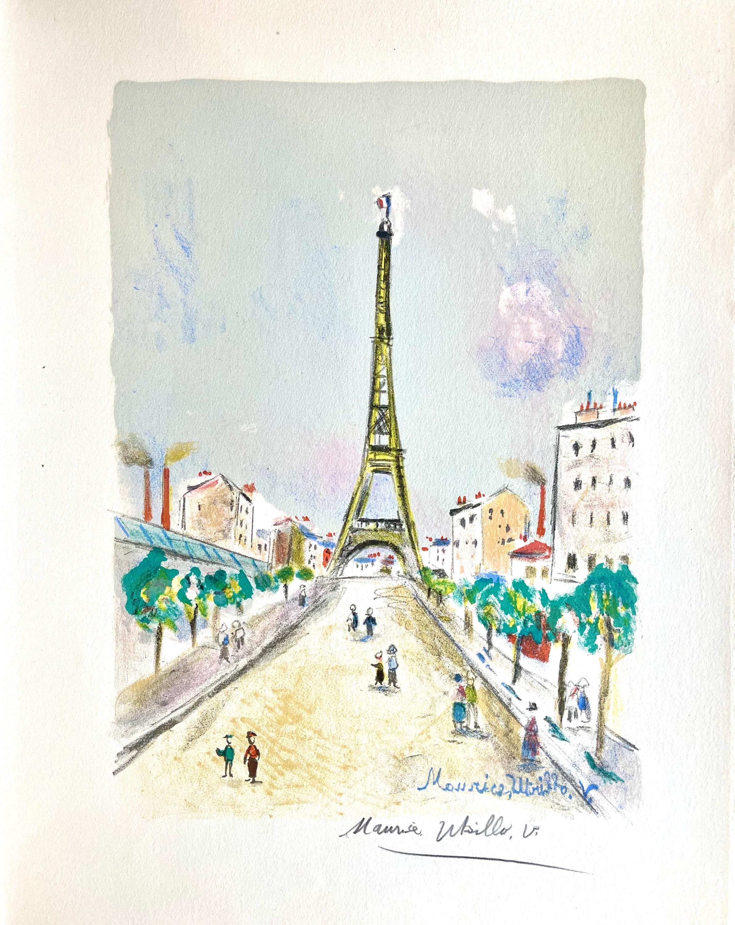Maurice Utrillo, la Tour Eiffel, Paris Capitale, Limited Edition Lithograph
