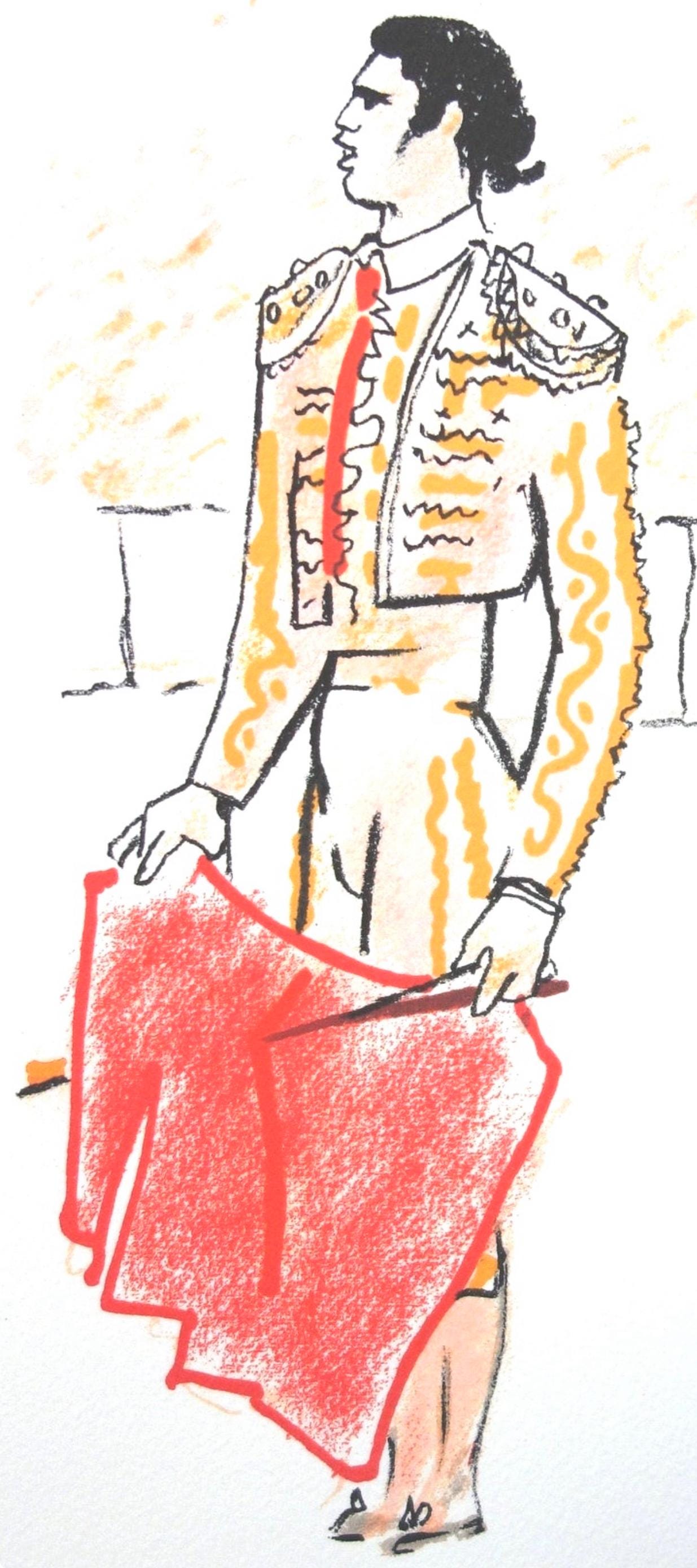 Jean Cocteau, Composition, Taureaux, Limited Edition Lithograph