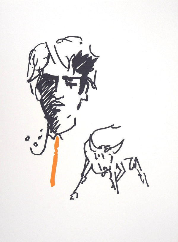 Jean Cocteau, Composition, Taureaux, Limited Edition Lithograph