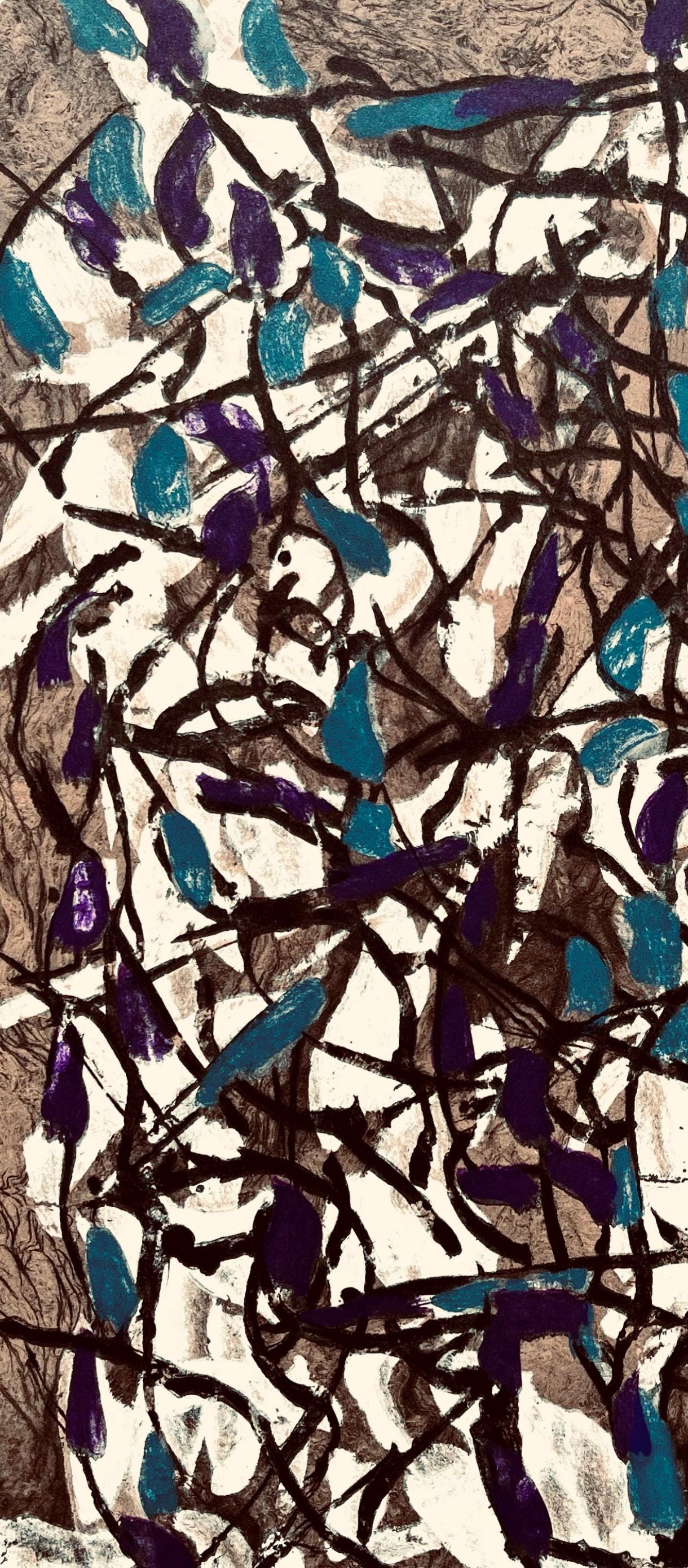 Jean-Paul Riopelle, Composition, Derrière le miroir, Limited Edition Lithograph
