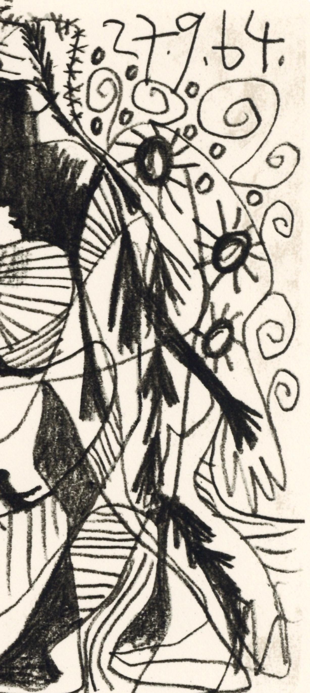 Pablo Picasso, Composition, Le Goût du Bonheur (Cramer 148; Bloch 2013), Limited Edition Mixed Media Lithograph