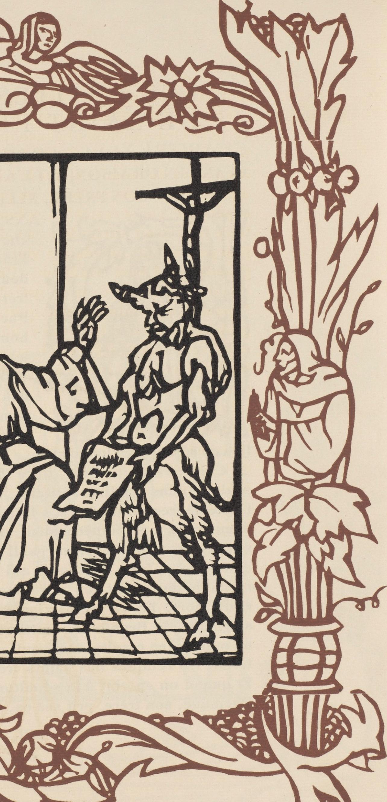 Émile Bernard, Composition (Morane, No. 100), Les Petites Fleurs de St. Françoise, Limited Edition Woodcut
