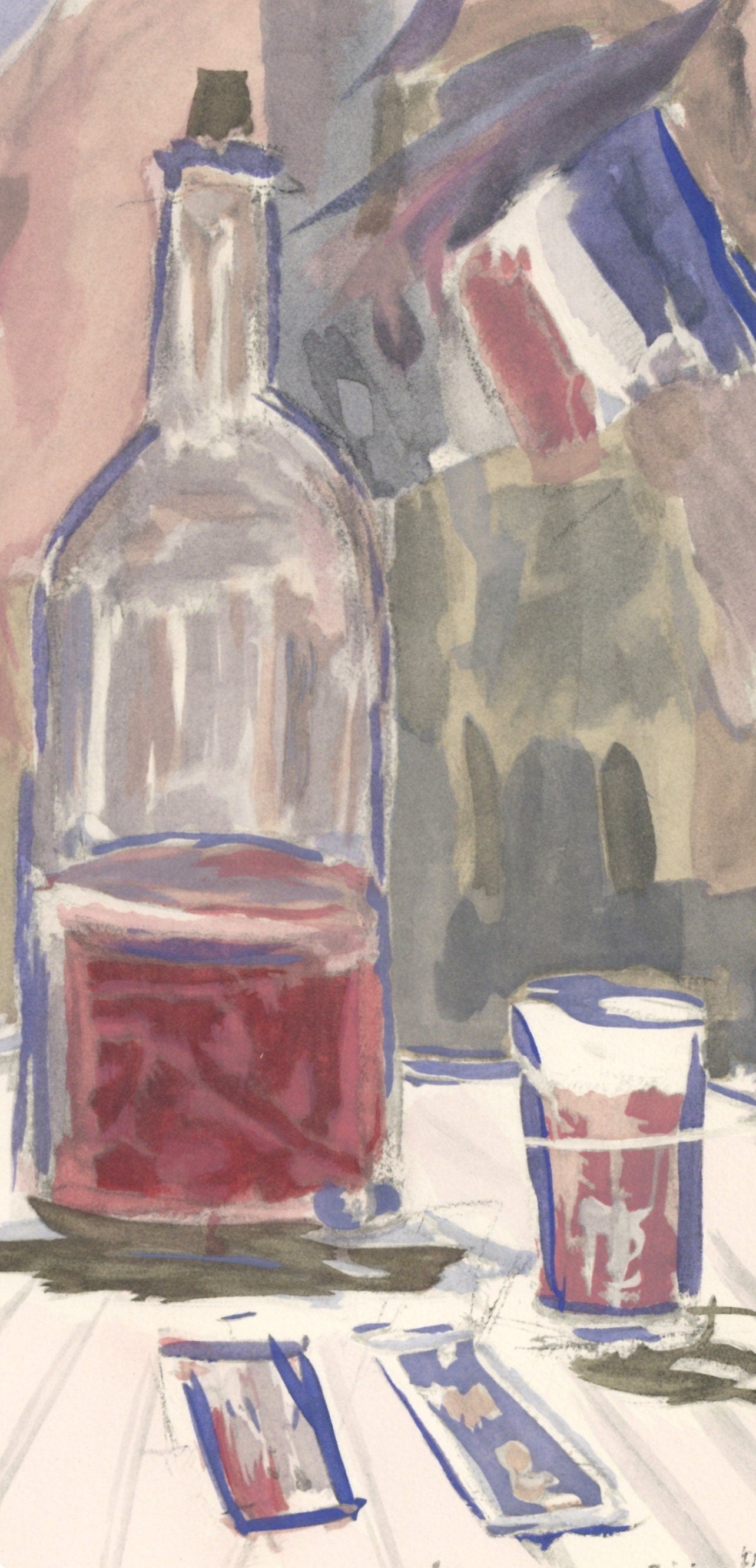 Maurice Utrillo, Vin d'honneur, Vins, Fleurs et Flammes, Limited Edition Lithograph