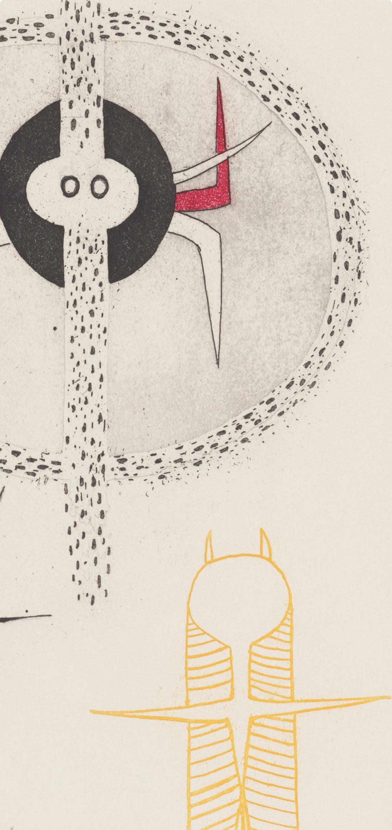 Wifredo Lam 林飛龍, Composition, Feuilles éparses, Limited Edition Etching