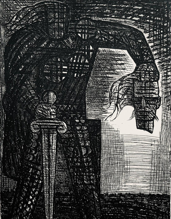 Marcel Gromaire, La Mort De Macbeth, Scène XXV, Shakespeare, Macbeth, Eaux-fortes de Gromaire, Limited Edition Etching