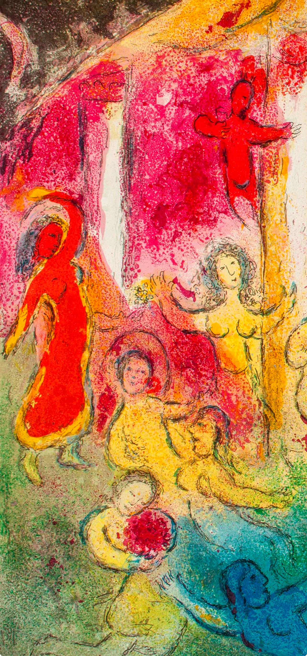 Marc Chagall, Temple et Histoire de Bacchus, Daphnis et Chloé, Limited Edition Héliogravure