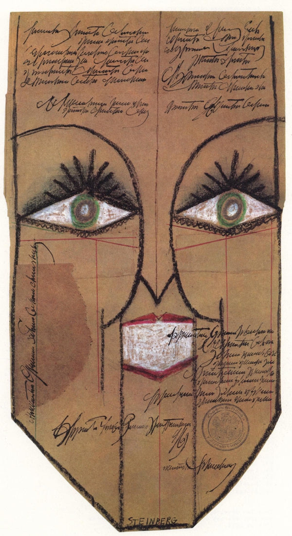 Saul Steinberg, Composition, Derrière le miroir, Limited Edition Lithograph