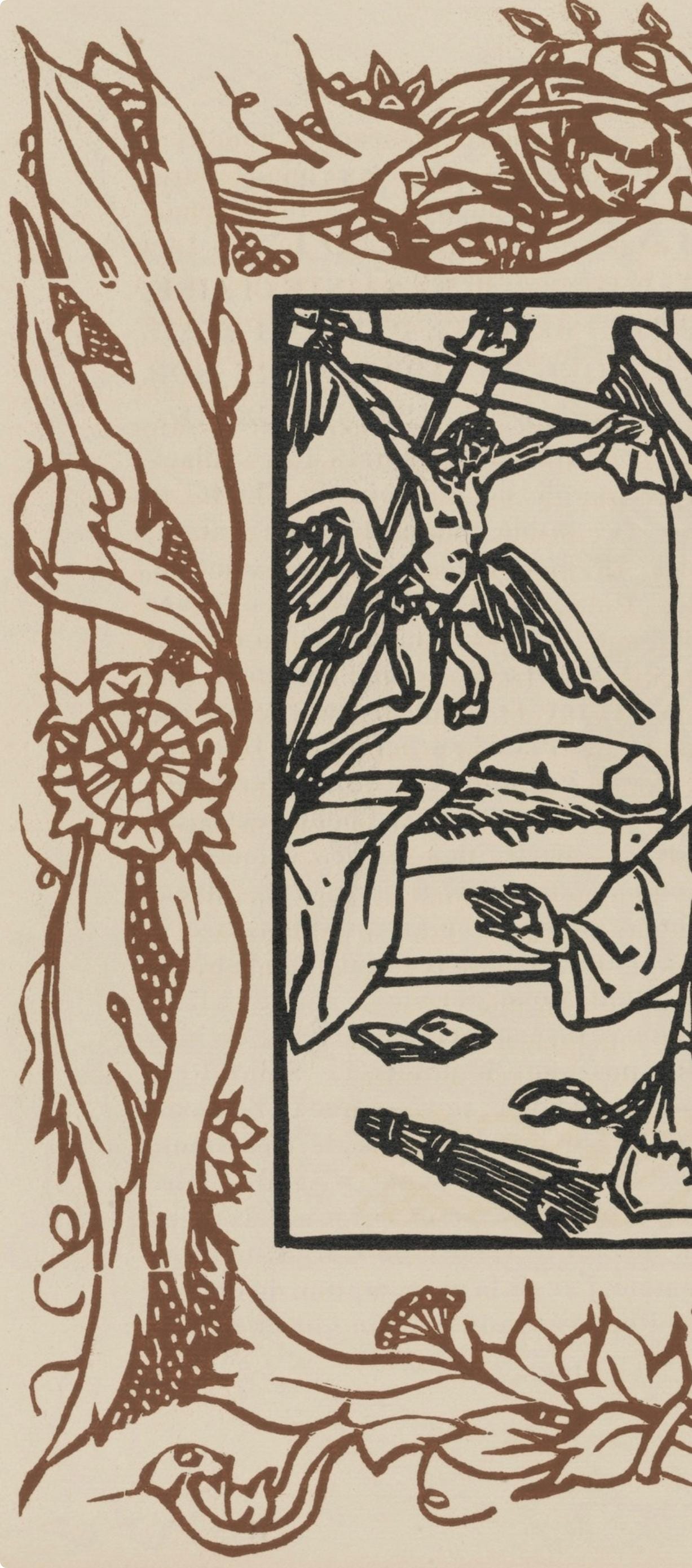 Émile Bernard, Composition (Morane, No. 100), Les Petites Fleurs de St. Françoise, Limited Edition Woodcut