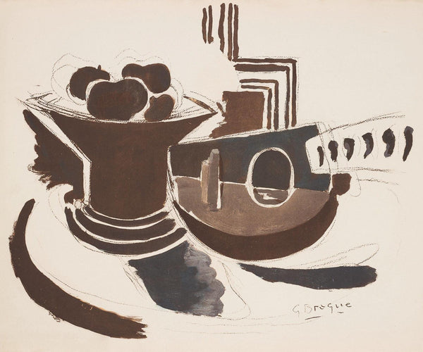 Georges Braque, Composition, Braque Espaces, 13 Dessins, Lavis, Aquarelles, Limited Edition Lithograph
